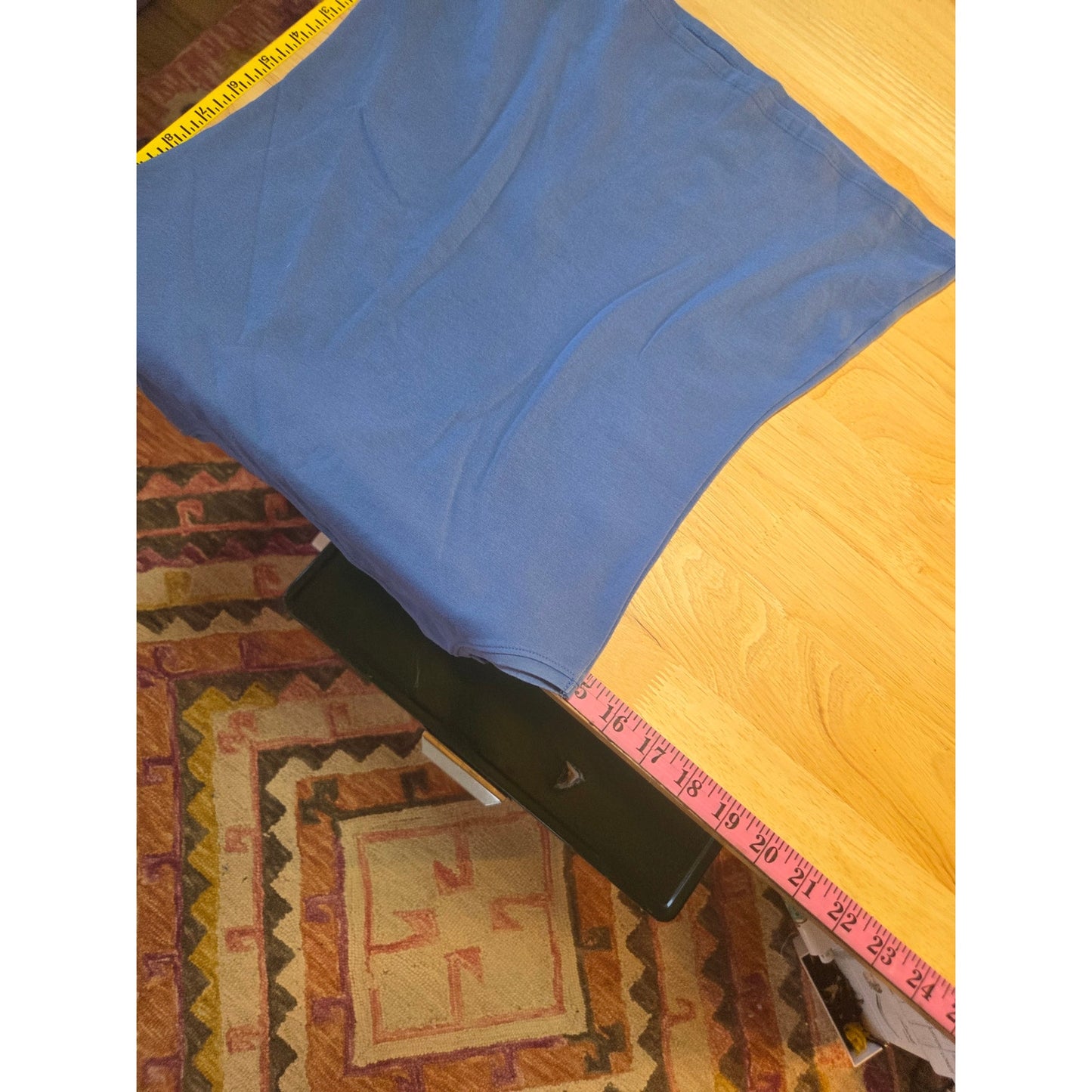 Nic + Zoe blue cotton tank top stretch extra small