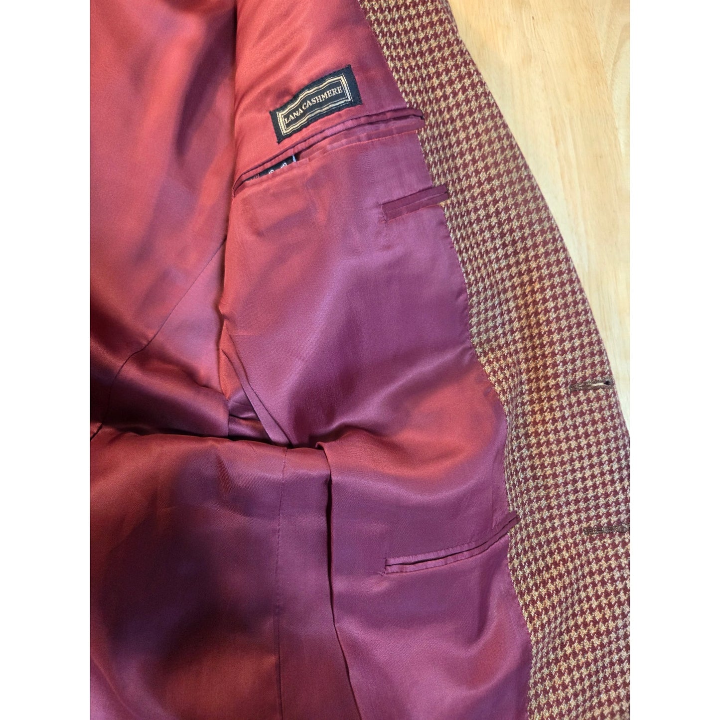 Canali Milano Lana Cashmere Tweed Suit Jacket 23" P2P 30" Length