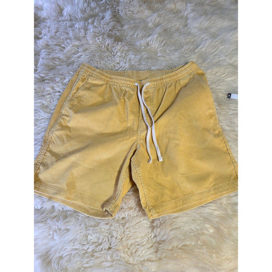 Land's End Size Medium Butter yellow Corduroy Elastic Waist Shorts