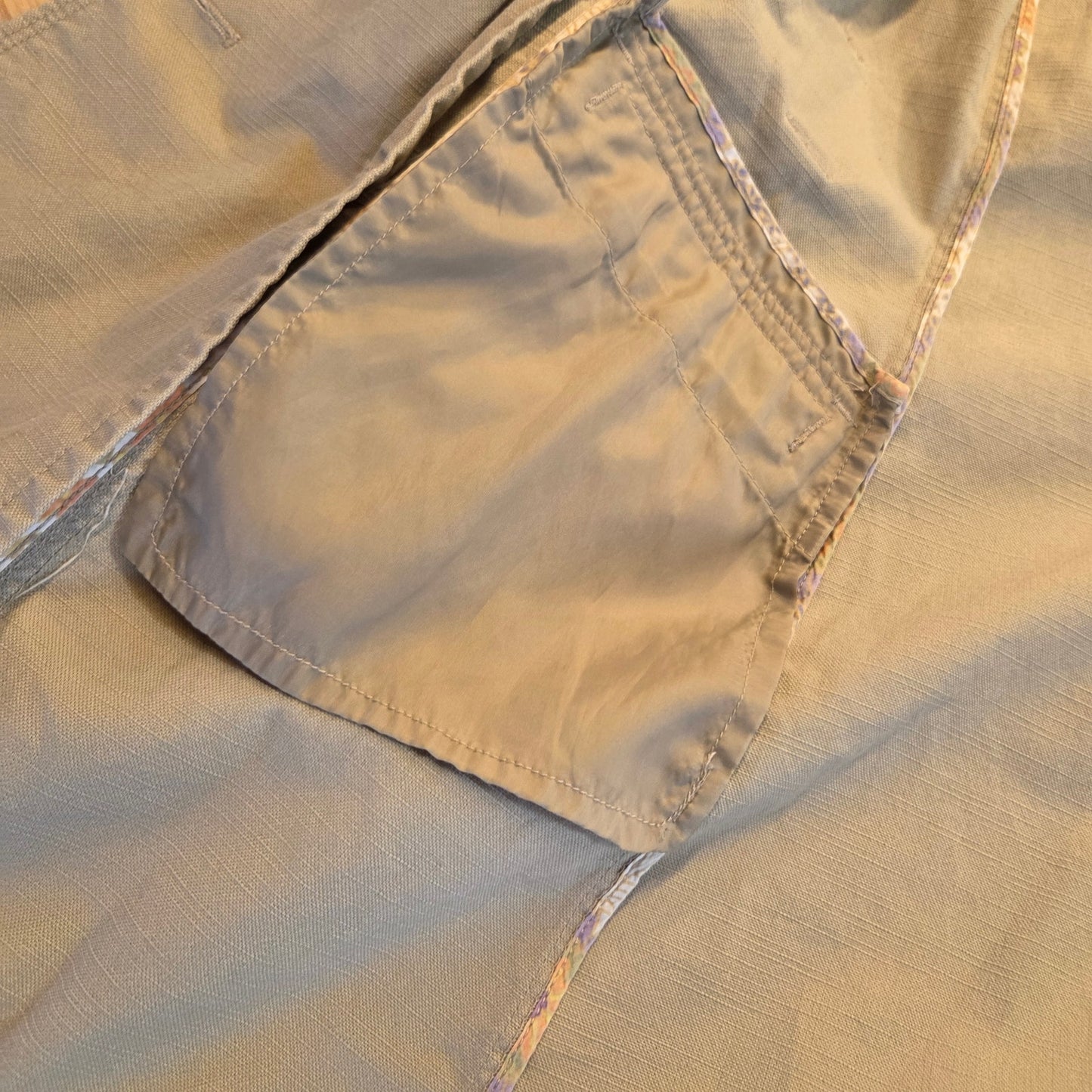 Orsay khaki denim double-breasted midi length trench Brown buttons 100% cotton