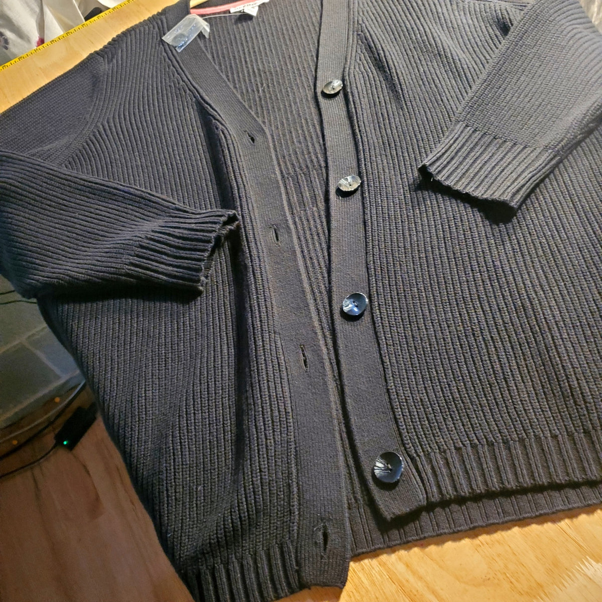 Isaac Mizrahi live black knit cardigan new with tags 1X