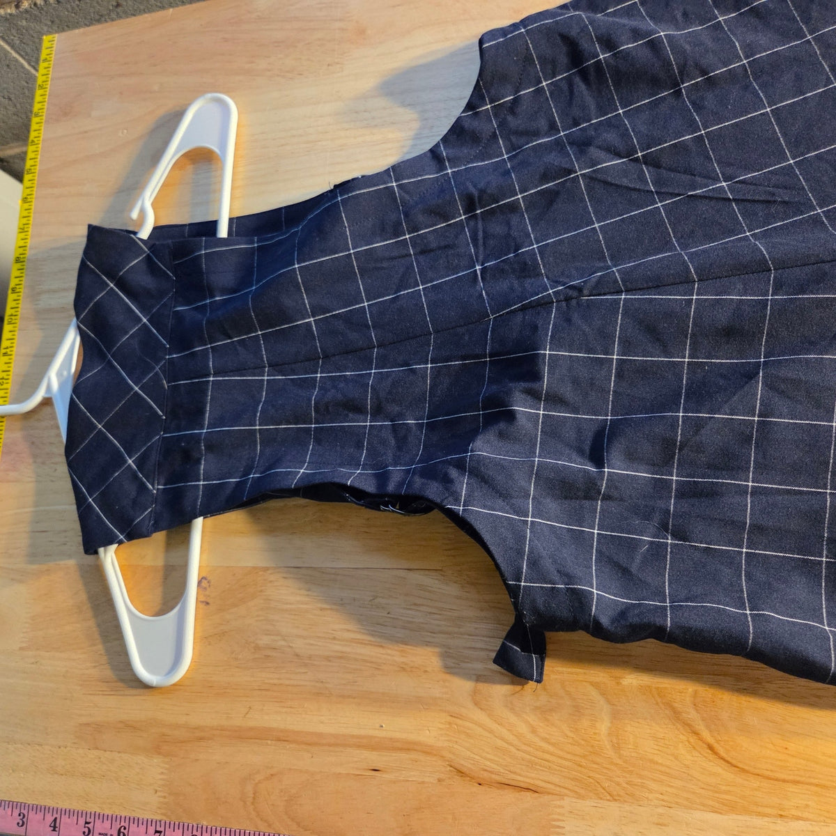 Forever 21 black plaid overall dress pants size medium office siren