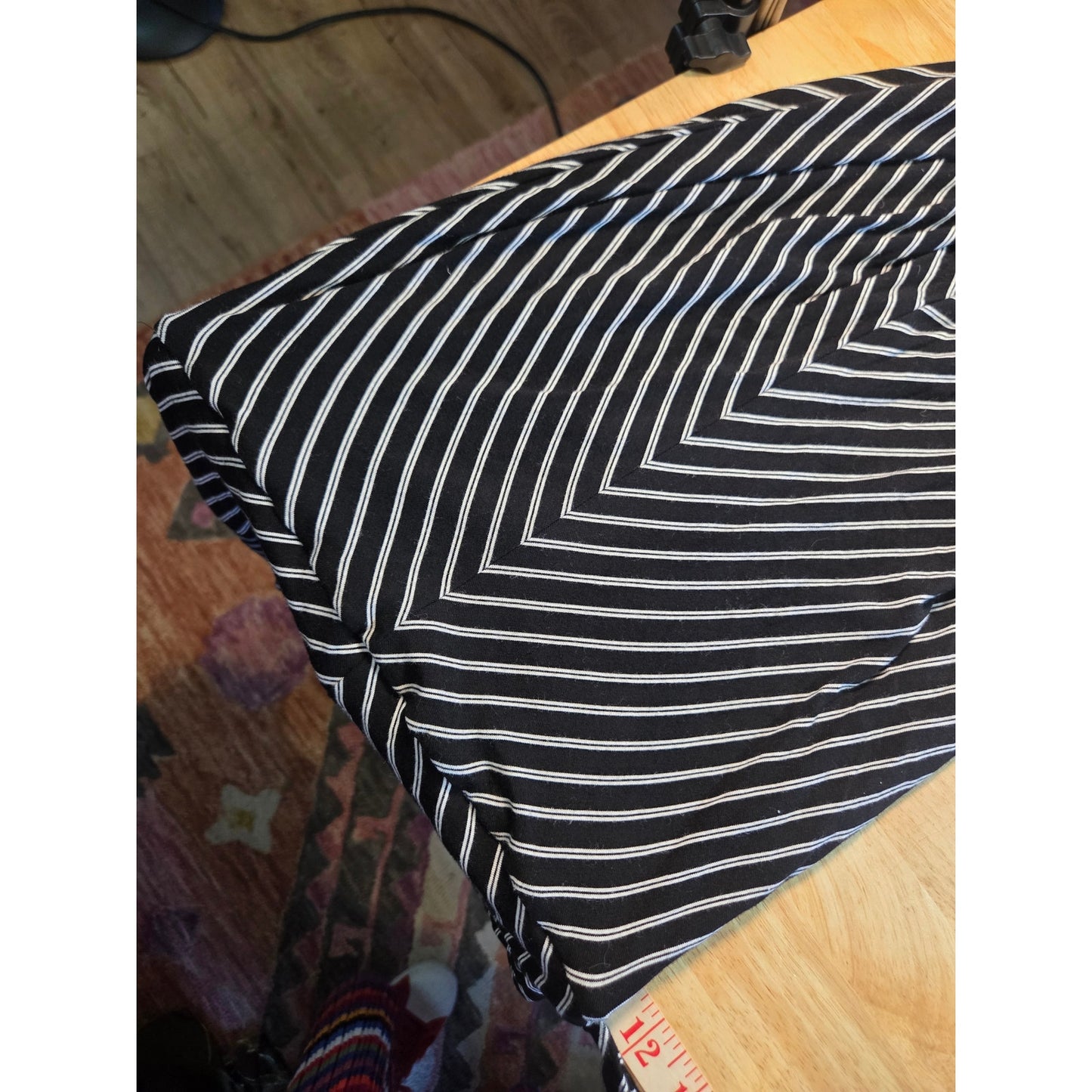 White House Black Market sleeveless jersey knit bias stripe black xxs white maxi