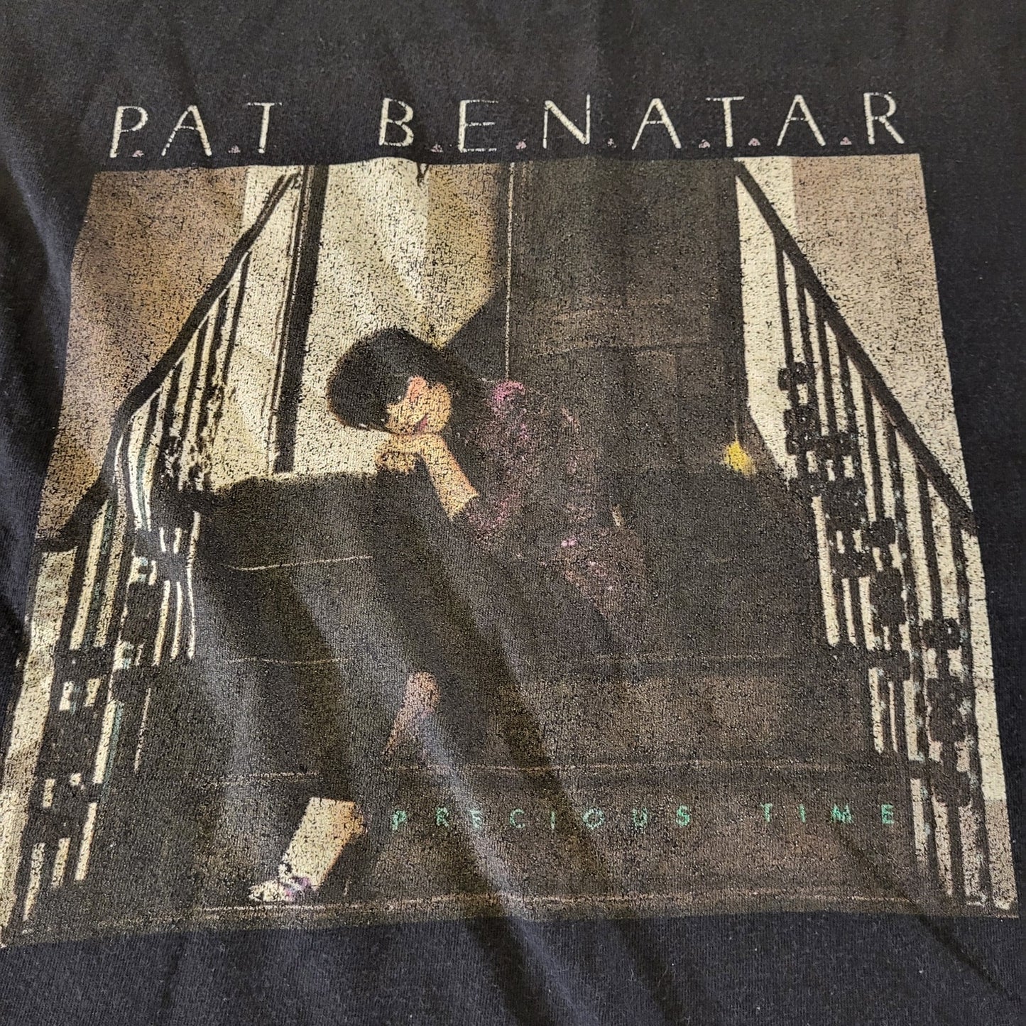 Pat Benatar Precious Time Black Band T-shirt Small Vintage Cotton
