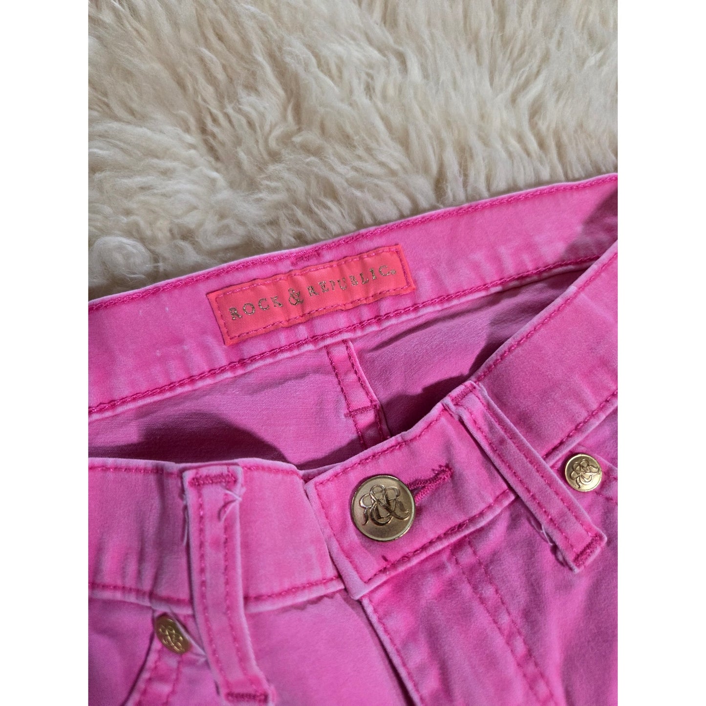 Rock & Republic Pink Skinny Jeans 28" Waist Slim Fit