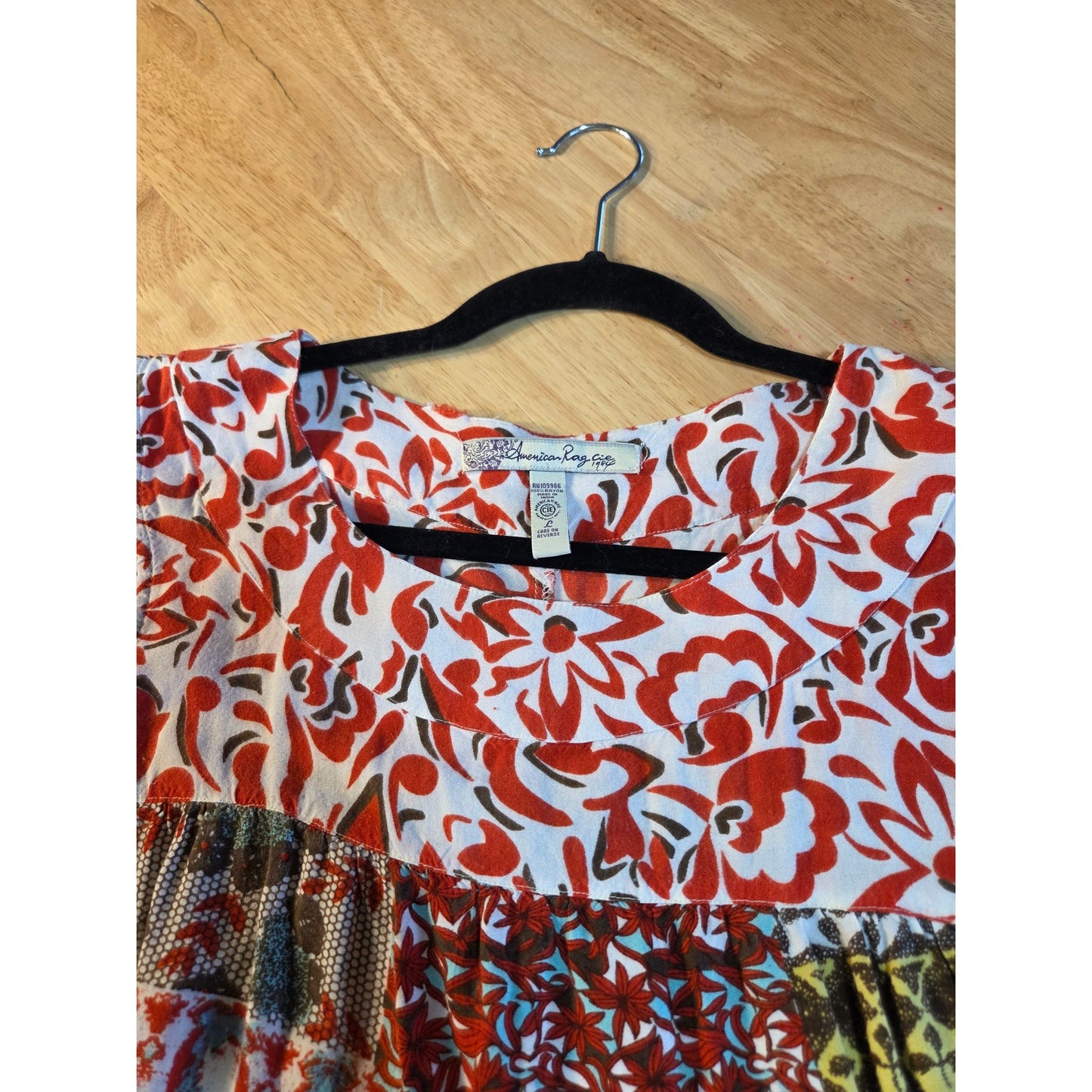 American Rag 100% rayon floral sleeveless knee length dress Paisley Paisley boho