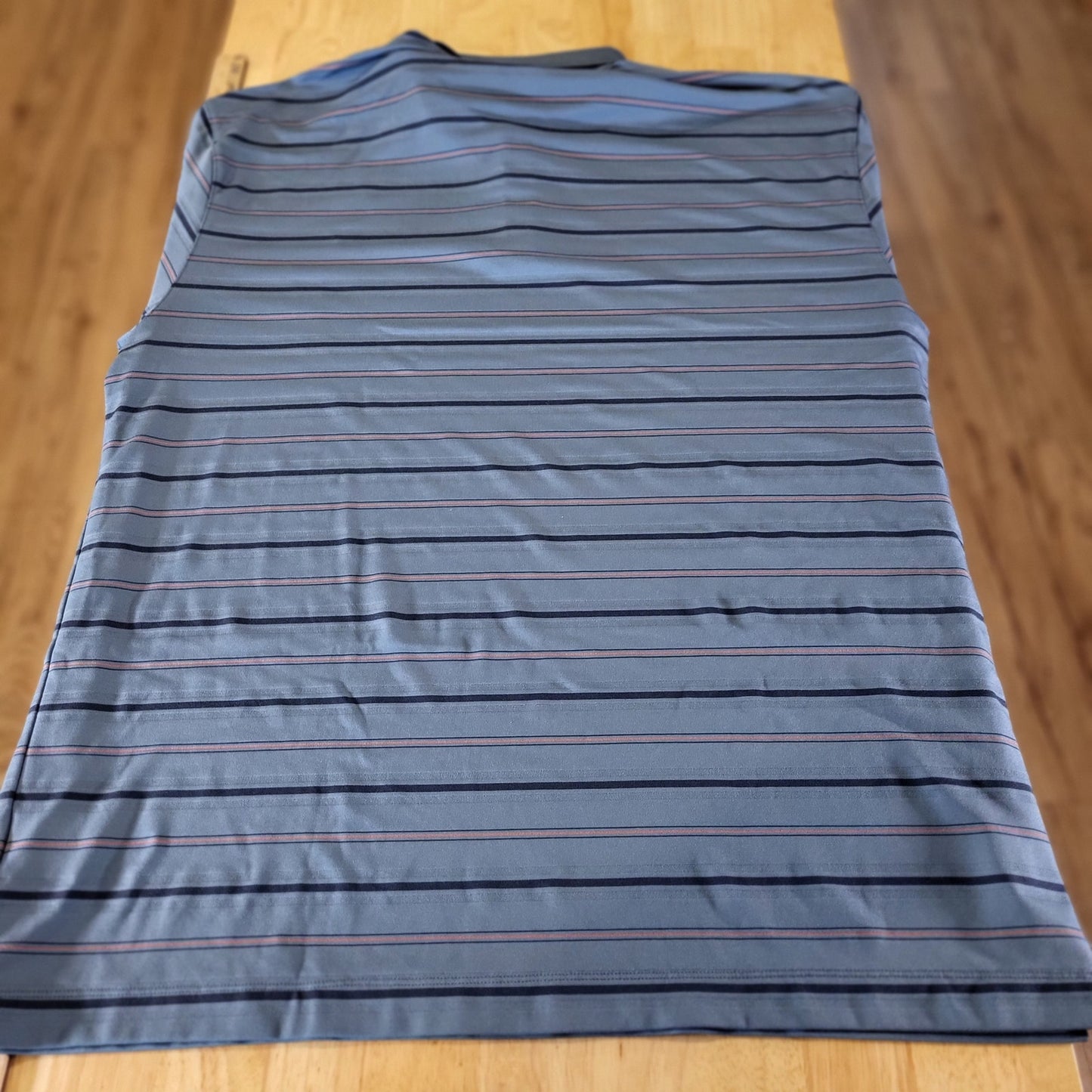 Nike Golf Active Blue Polo Shirt Striped XL Shirt 26" p2p 32" Long