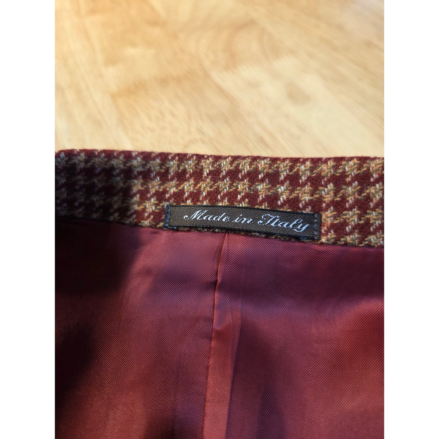 Canali Milano Lana Cashmere Tweed Suit Jacket 23" P2P 30" Length