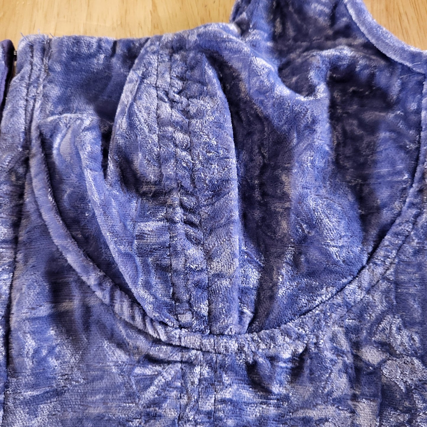 NWT Wild Fable Periwinkle Blue Velvet Stretch Corset Top Sleeveless Large