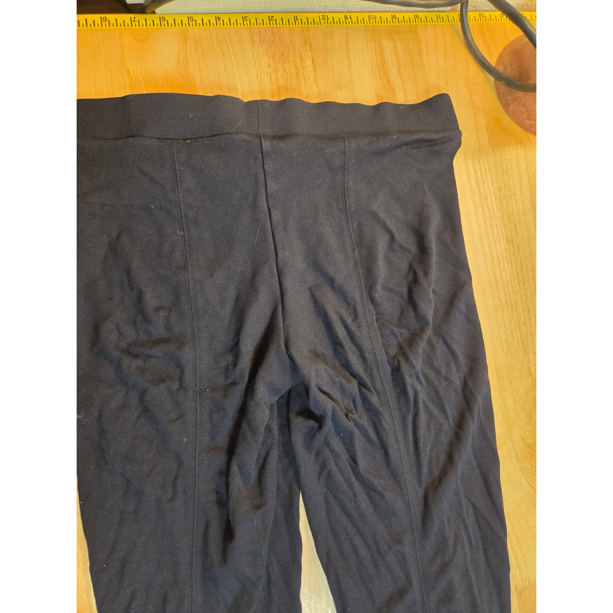 Vince size medium navy blue leggings piping detail Jersey cotton med waistband