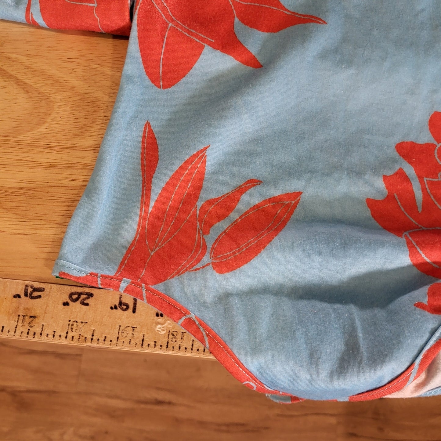 Noracora Orange Blue Floral Jersey Maxi Spaghetti Strap Dress Adjustable XL