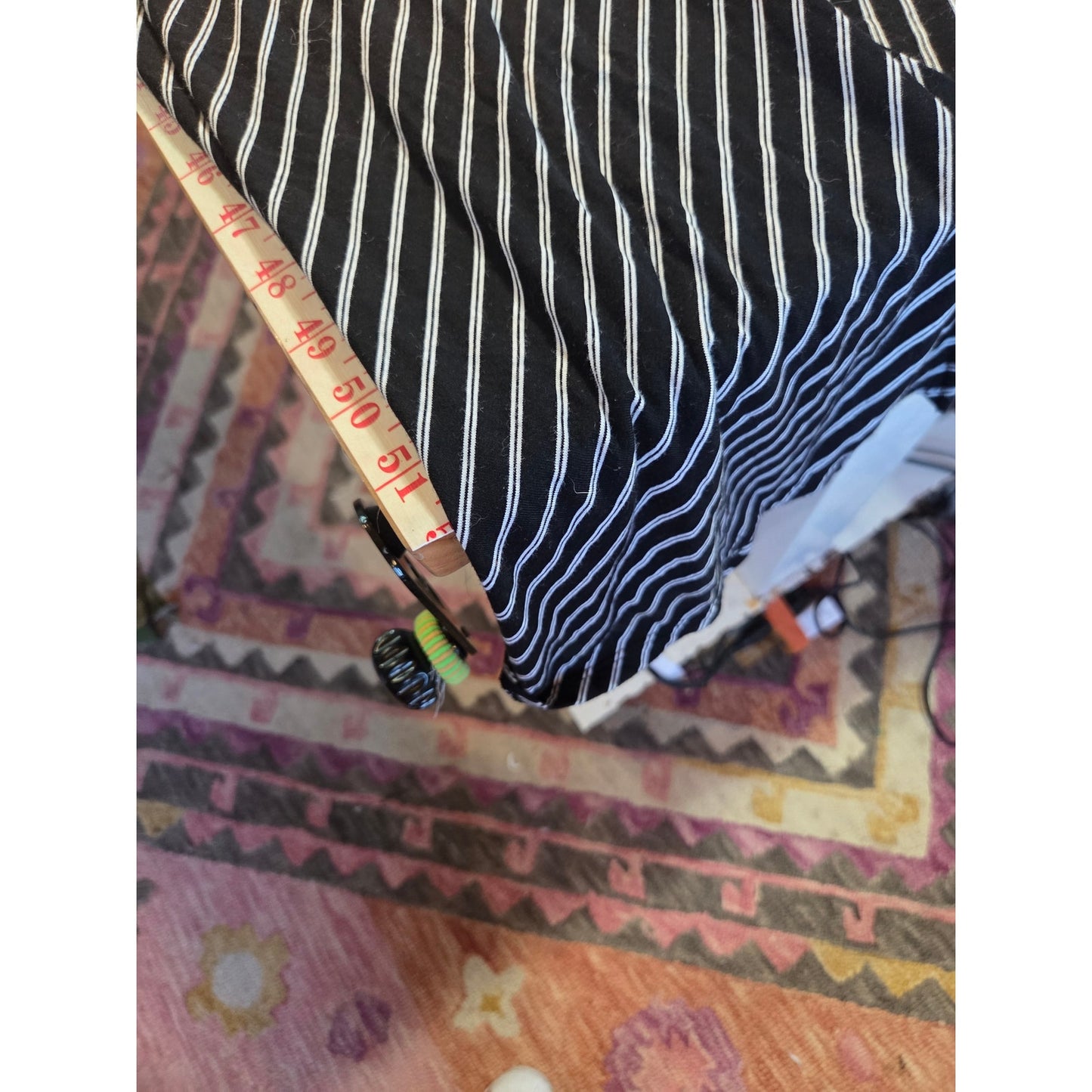 White House Black Market sleeveless jersey knit bias stripe black xxs white maxi