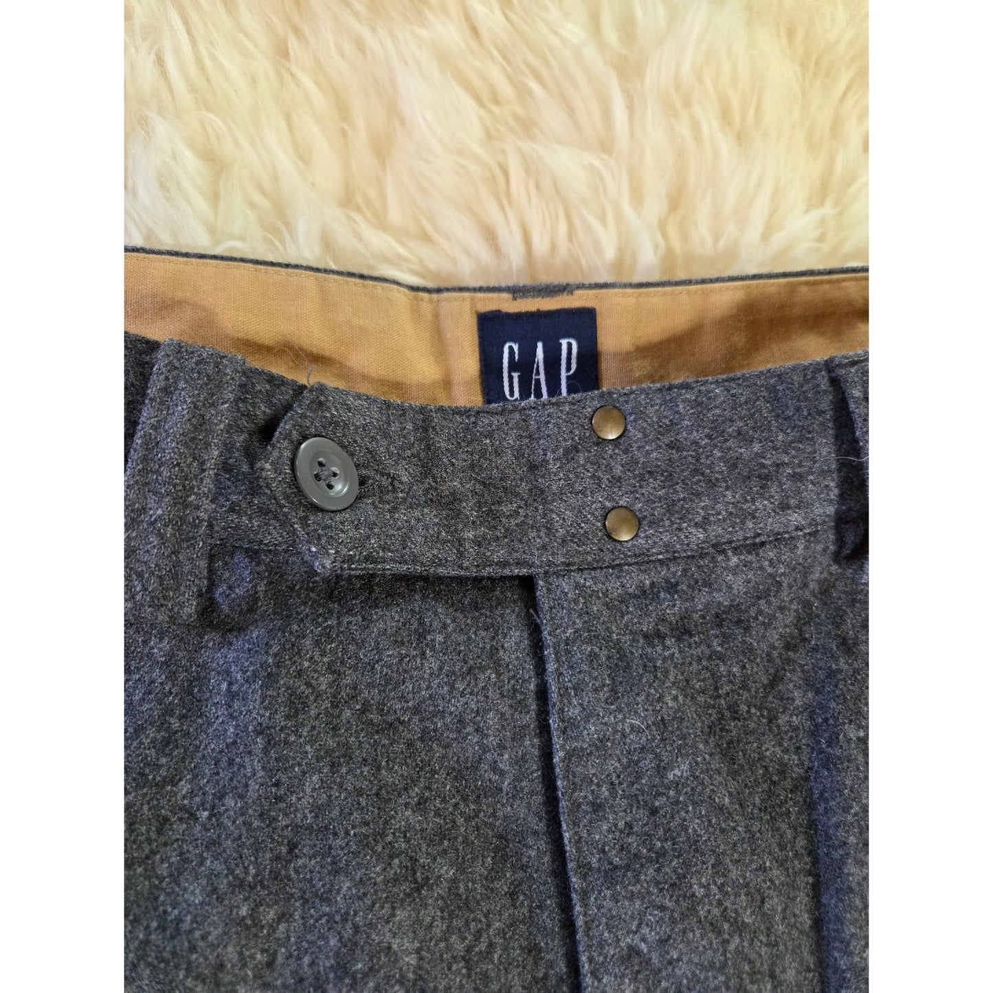 Gap 33/32 Recycled Wool Gray Men's Trousers Pockets
