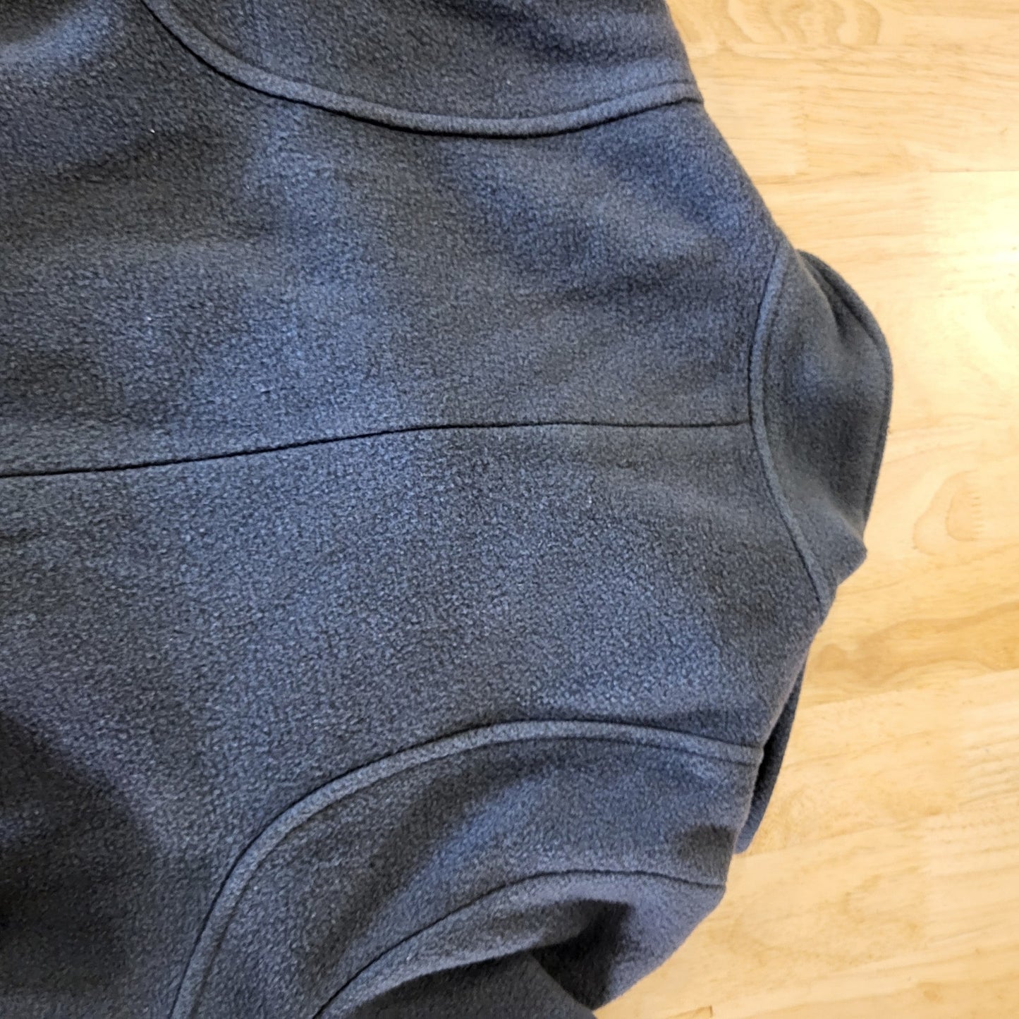 B.B. Dakota Wool Blend Mid Length Fleece Gray Pocket Epaulette (See belt wear)