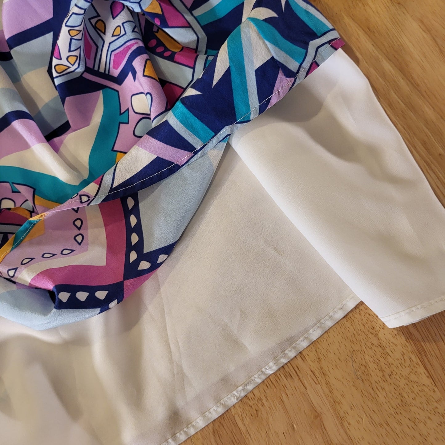 Annie Griffin Max Geometric Print Colorful Purple Pink Size 2