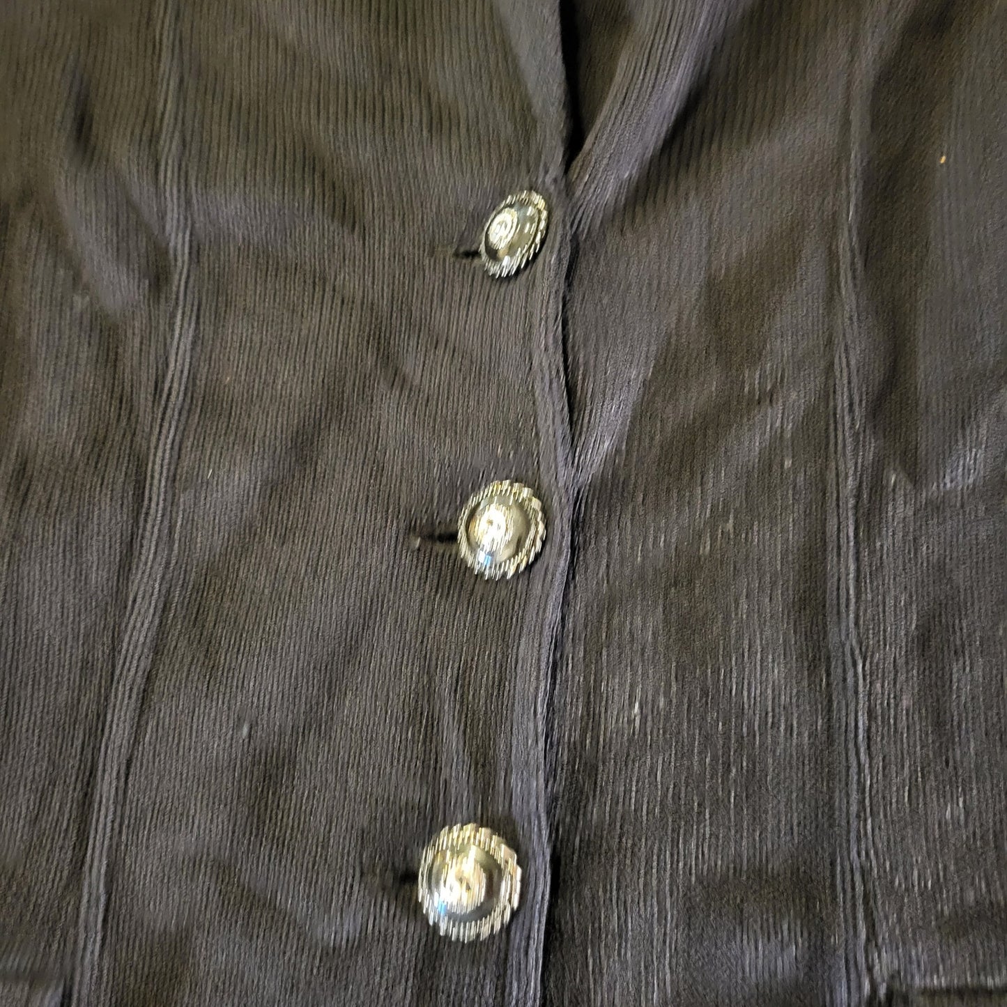 St. John Collection By Marie Gray Vintage Black CollarJacket 20"p2p 26" long 8