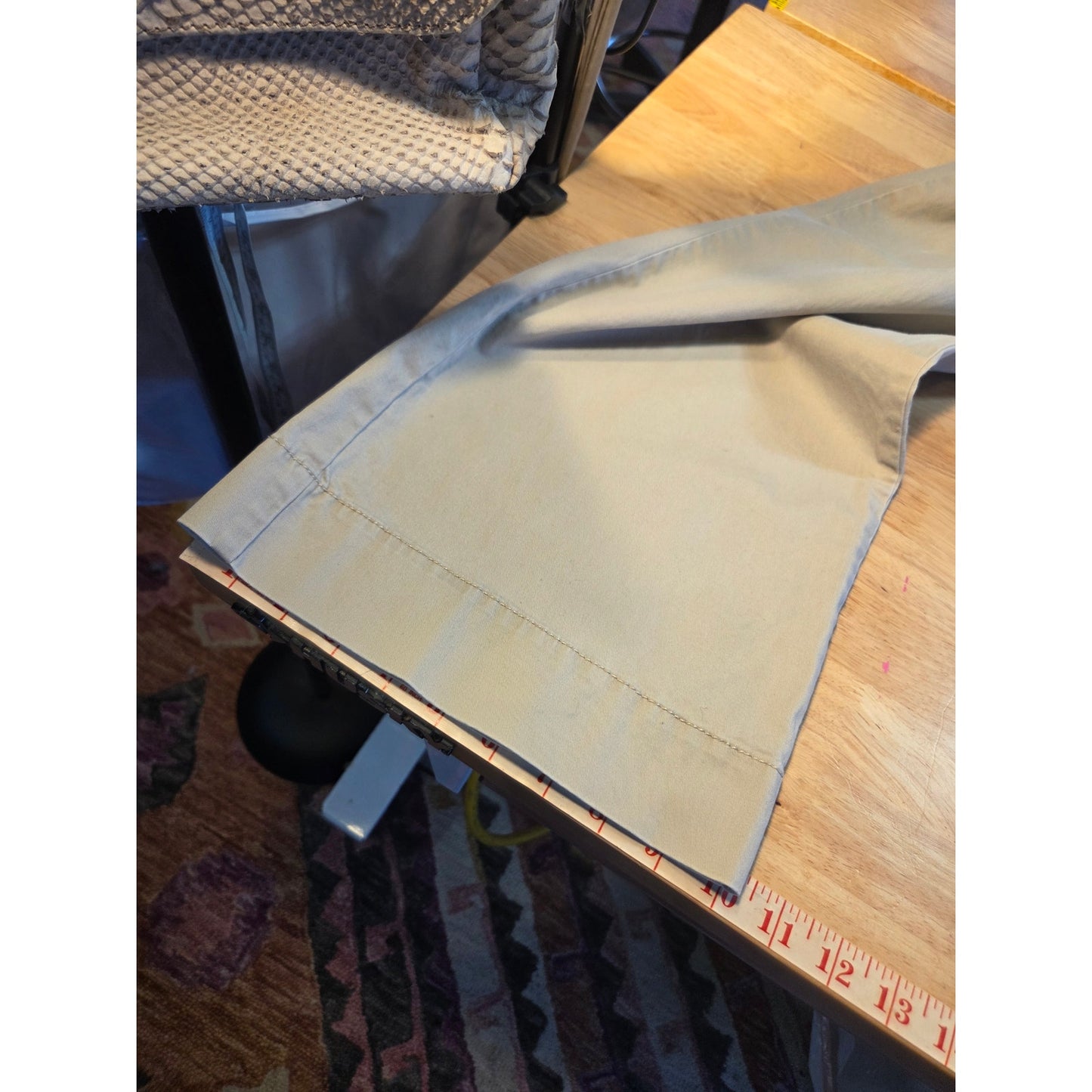 Ann Taylor Loft size 12 original sailor front wide leg khaki pants cotton