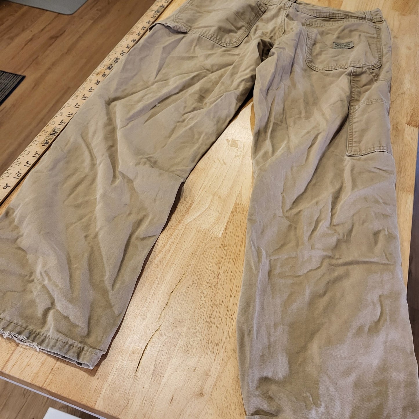 Wrangler Khaki Work Pants 32x30 100% Cotton