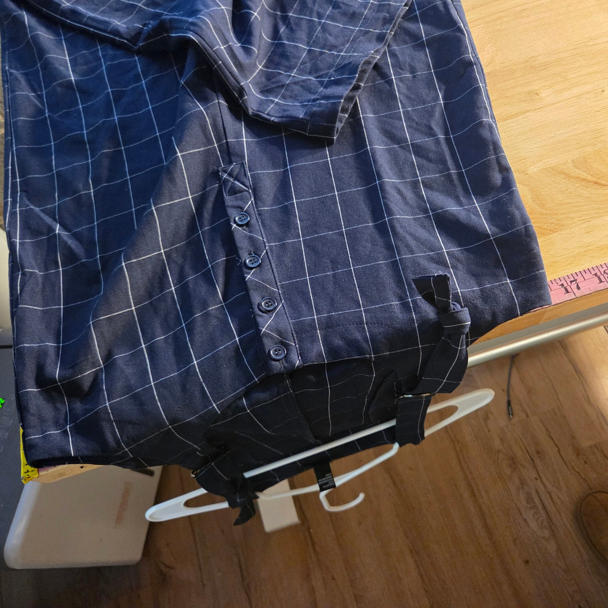 Forever 21 black plaid overall dress pants size medium office siren