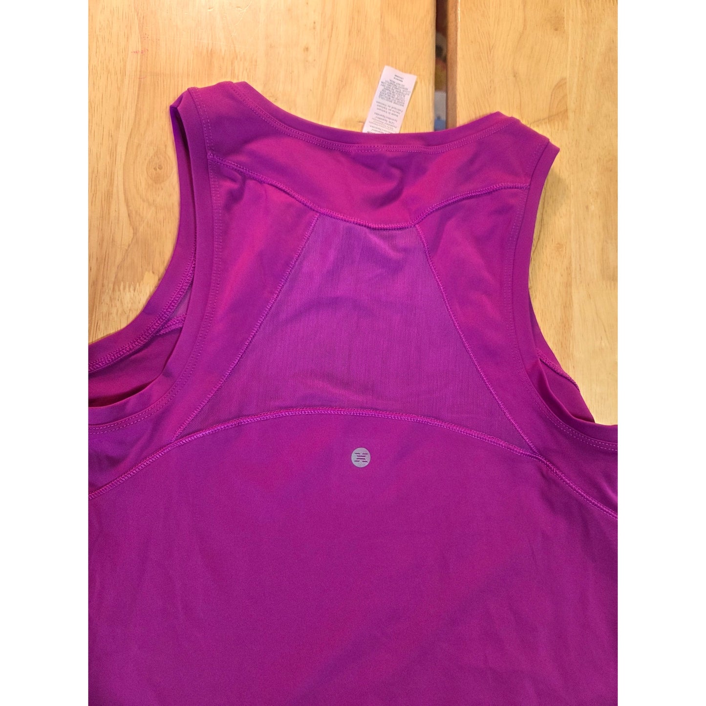 RBX fuchsia pink athletic wear tank top racer back mesh panels small