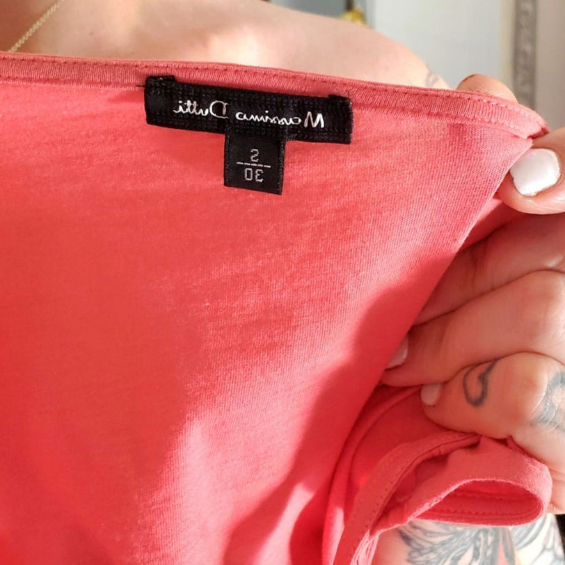 Massimo Dutti Pink Salmon Silk Tank Top Shirt Blouse Size Small