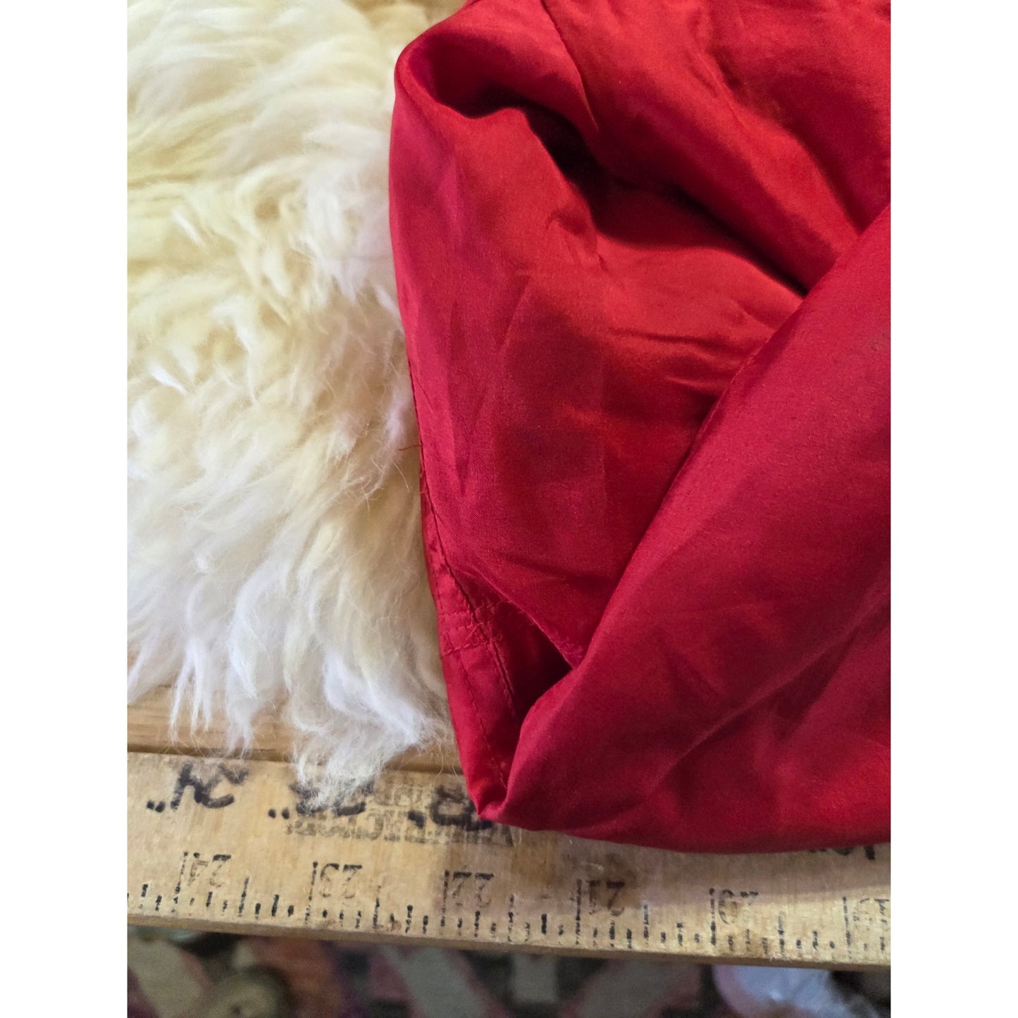 Vintage Silk Saint John's Bay SILK red Wind Breaker waffle Heather cuff P Small