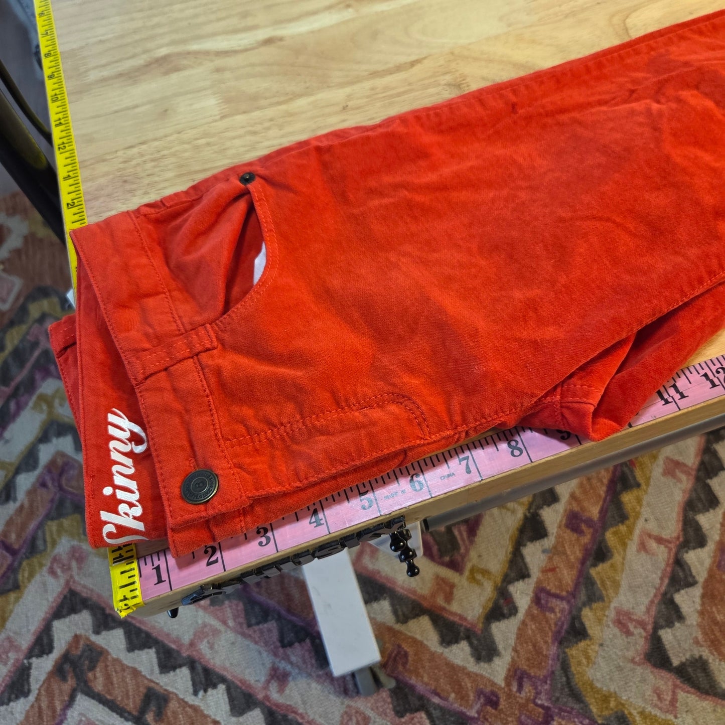 Crazy 8 Skinny red jeans size 12 kids velvet