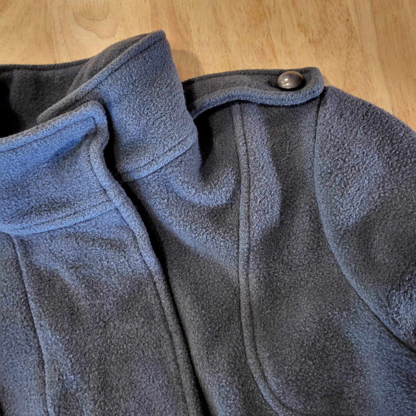 B.B. Dakota Wool Blend Mid Length Fleece Gray Pocket Epaulette (See belt wear)