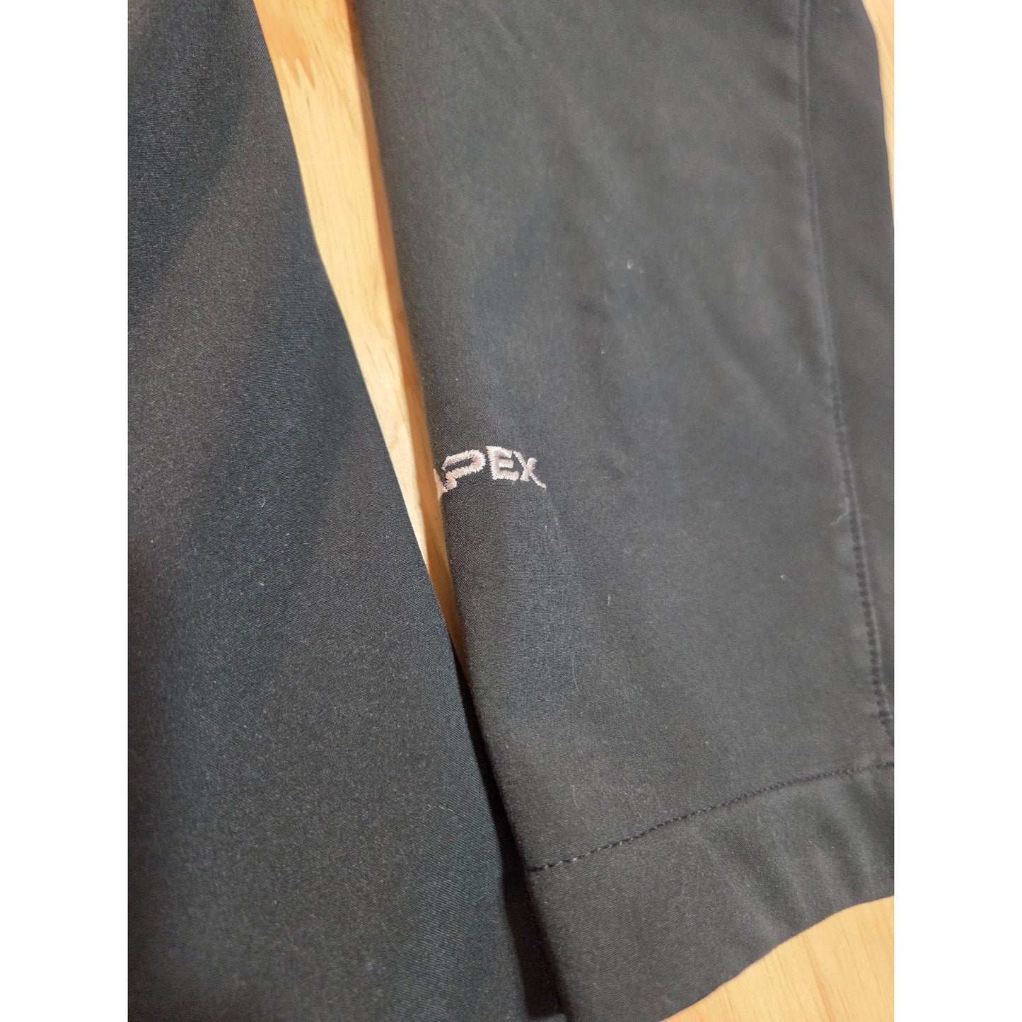 Black North Face jackets missing straps on sleeves but good condition LRG
