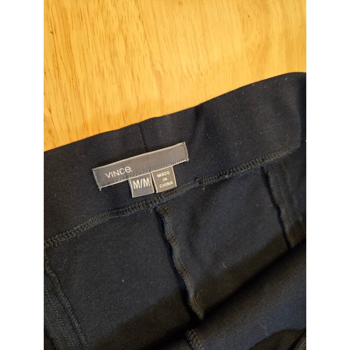 Vince size medium navy blue leggings piping detail Jersey cotton med waistband