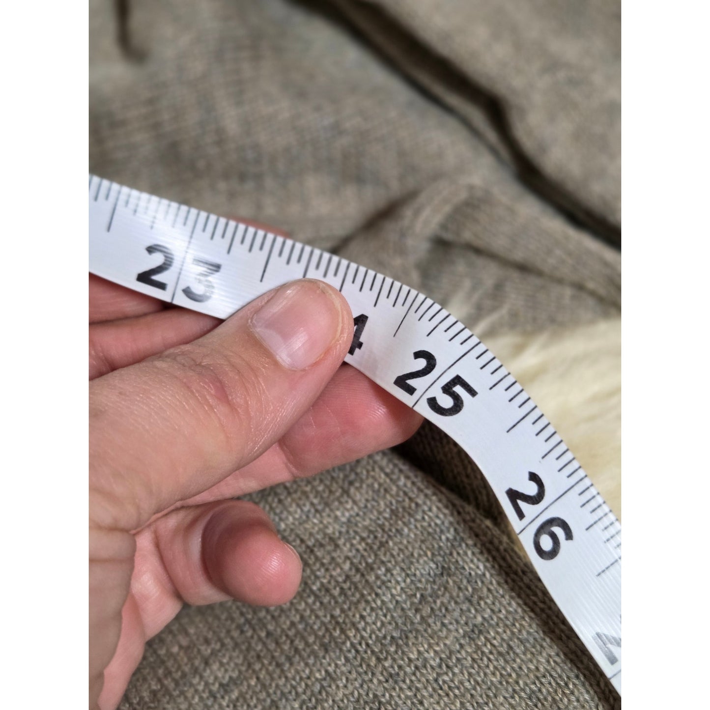 Cutter Buck Beige Brown Close  Knit 1/4 Zip Pullover Sweater 100% Cotton 25" p2p