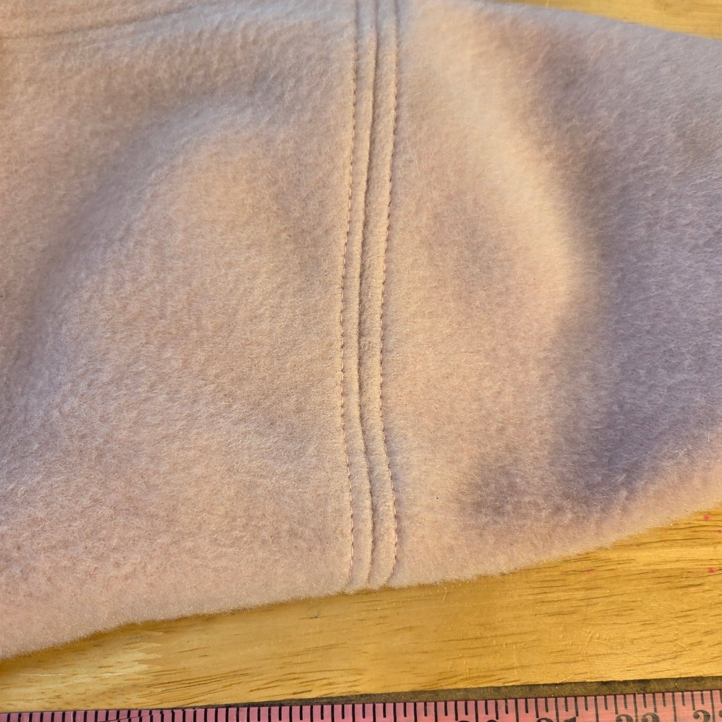 Leaventhal Kingston New York pink vintage wool midi jacket large shoulder pocket