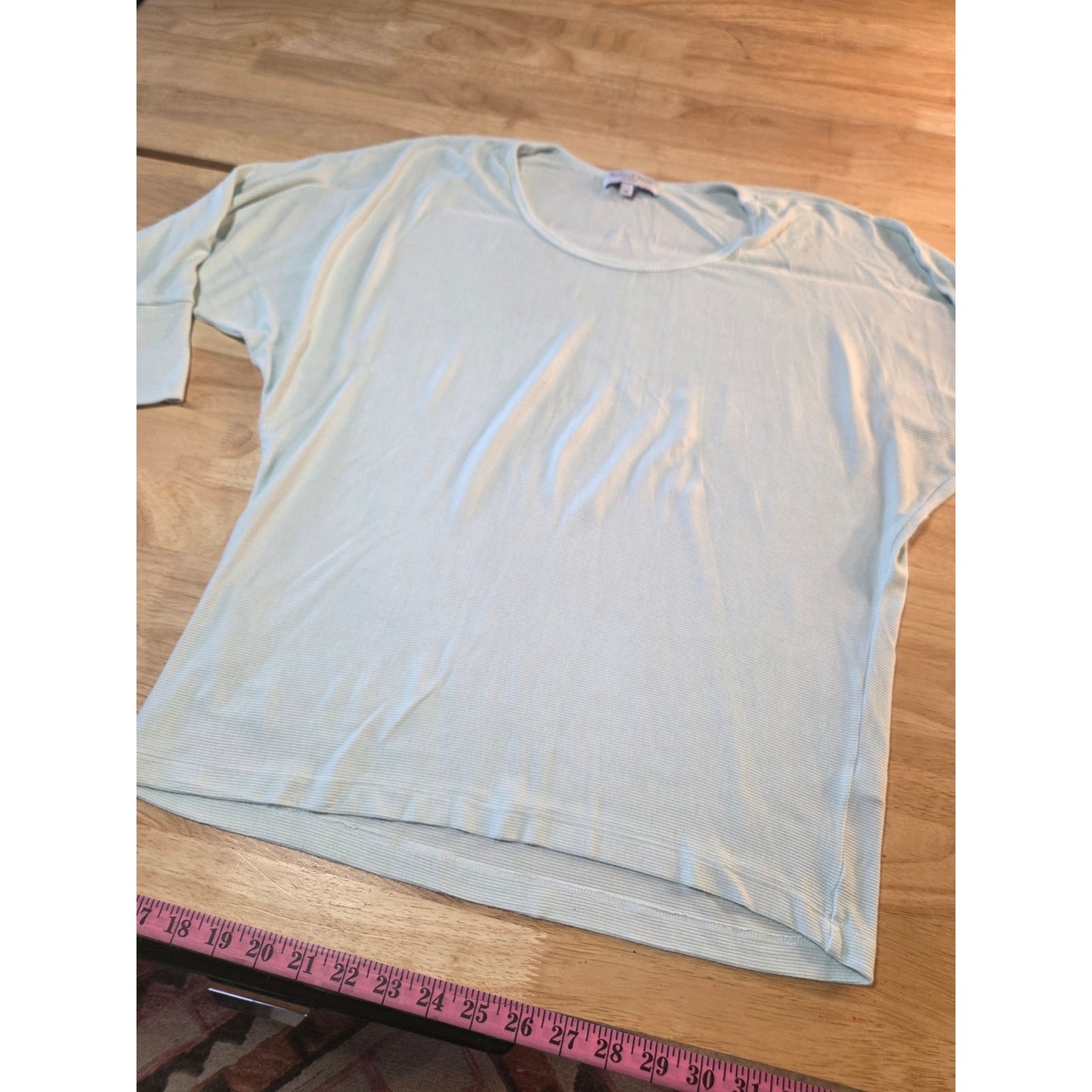 Michael Stars baby blue viscous Blends stretchy soft off the shoulder t-shirt m