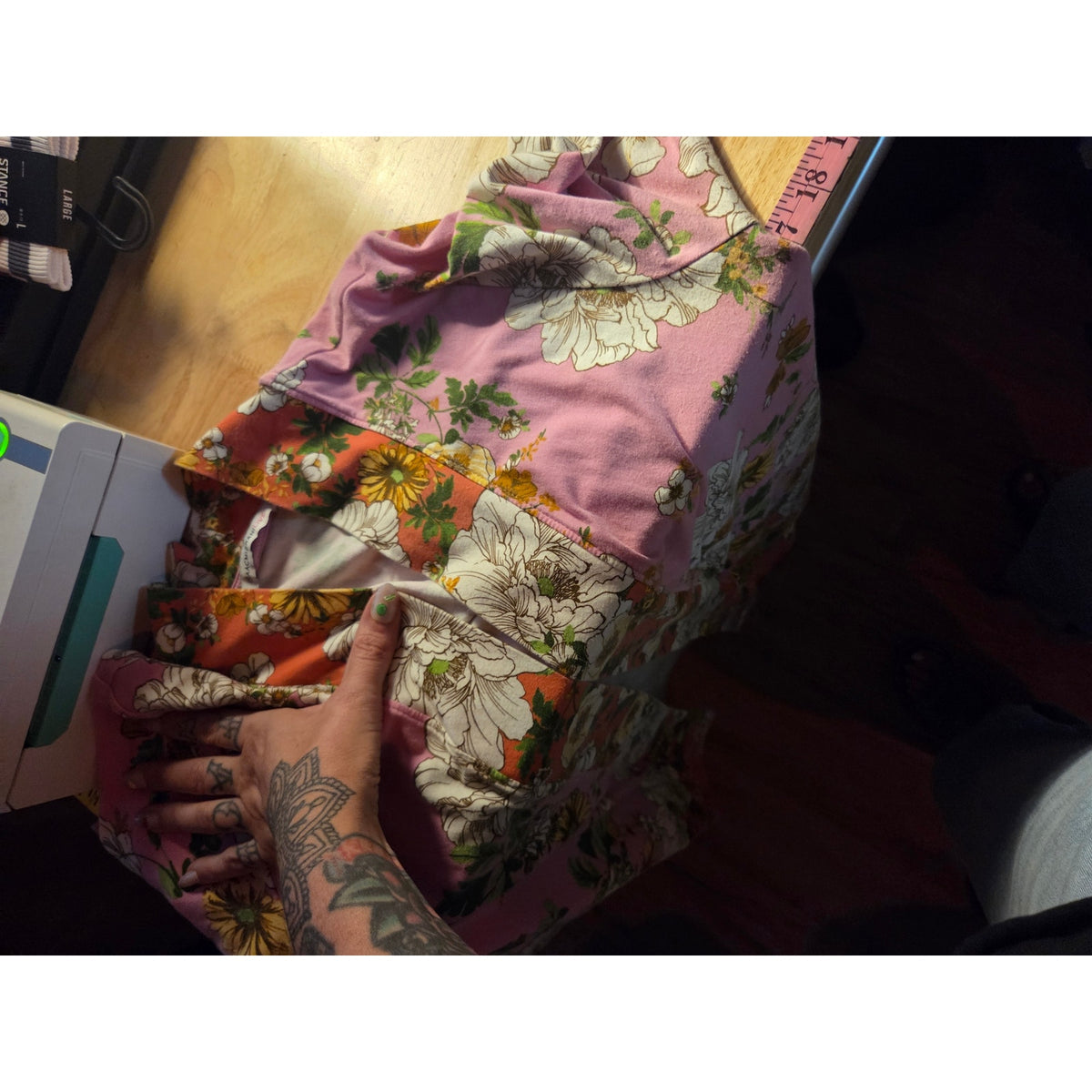 Isaac Mizrahi Jersey knit floral robe cotton XS