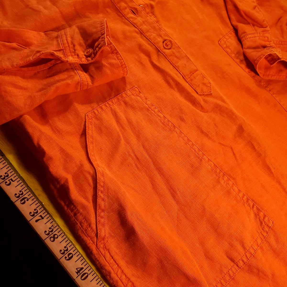 Michael Starr extra small linen red shirt dress
