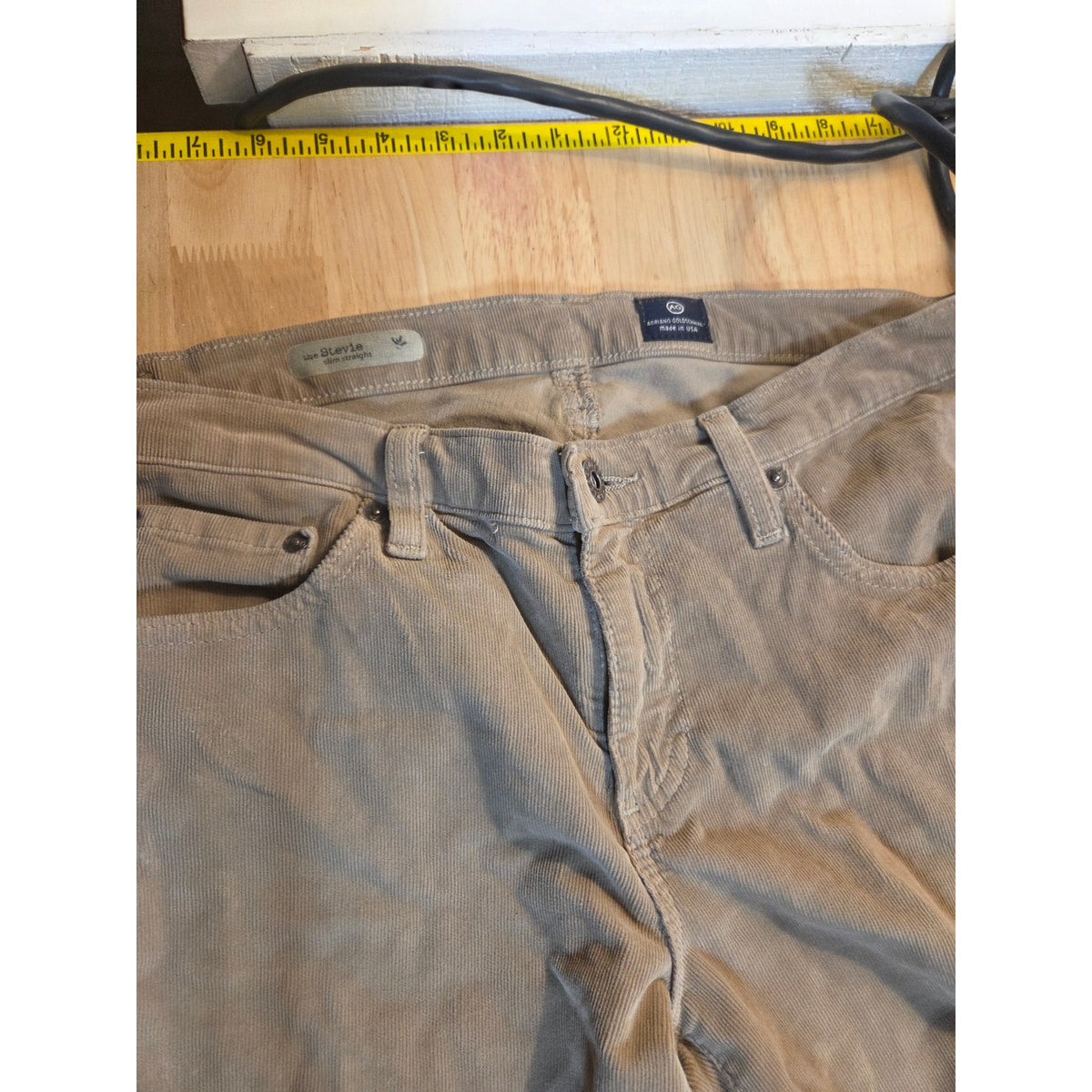 Adriana gold shmead the Stevie straight Brown khaki corduroy pants size 32
