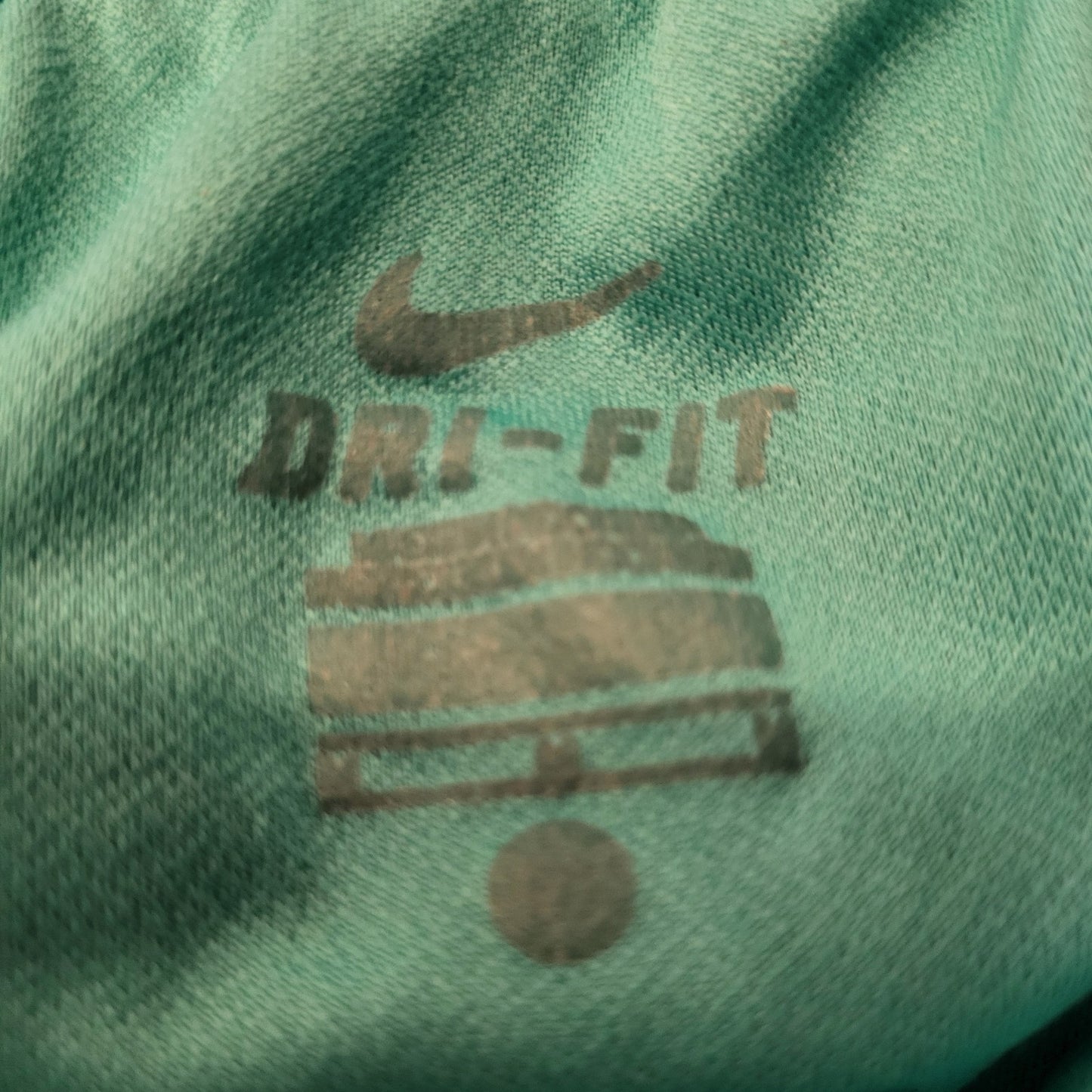 Nike Dri-Fit Just Do It Print Athletic Shorts Size Turquoise Blue Green Medium