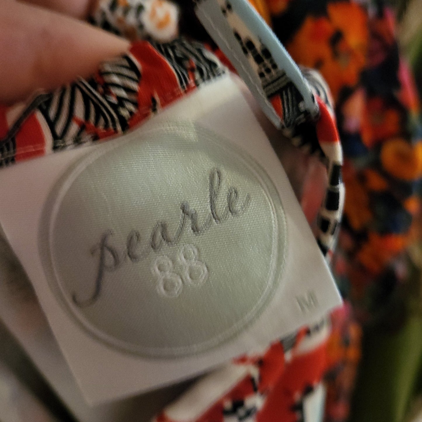 Pearle 88 Spaghetti Strap Racer Back Geometric Print Maxi Dress Medium