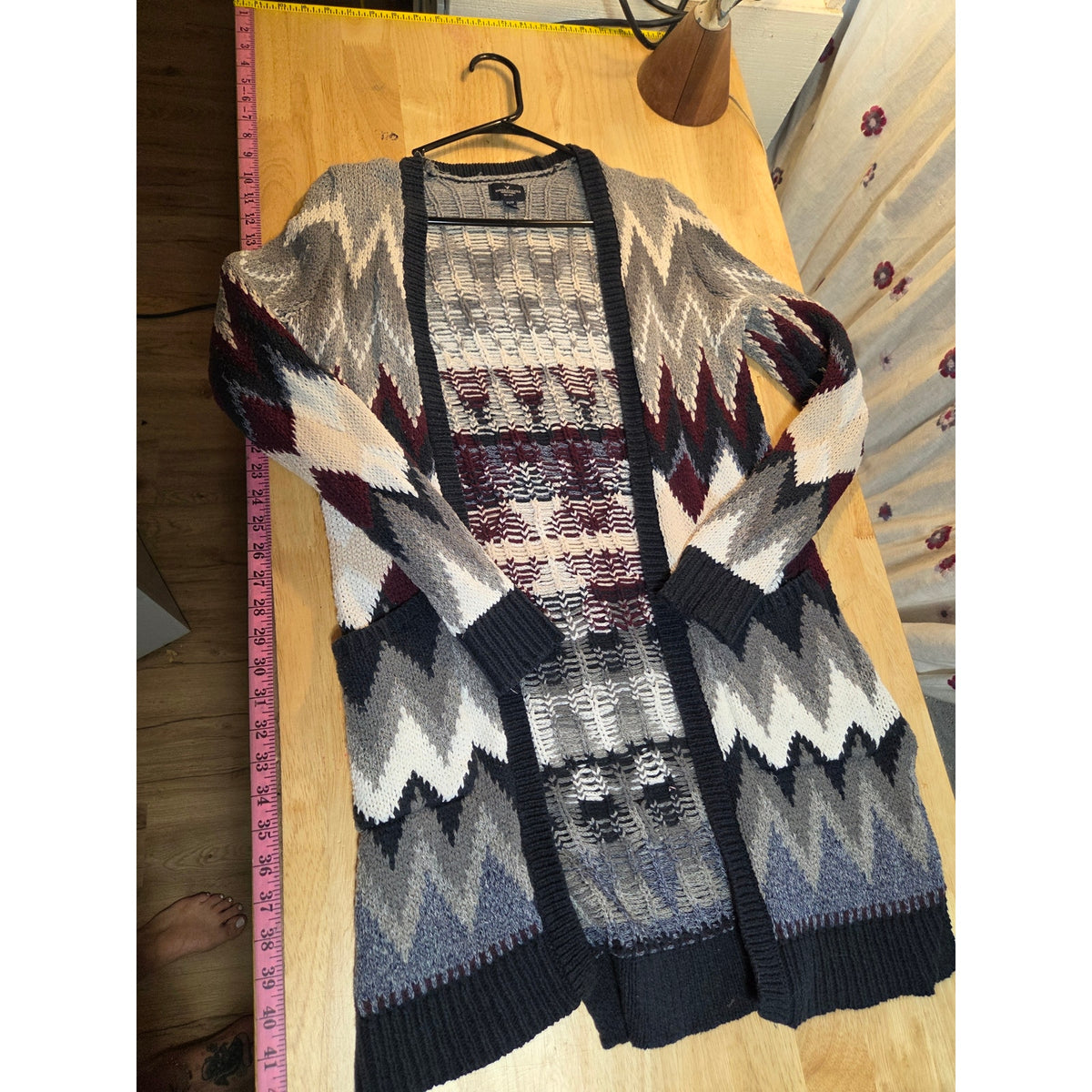 American Eagle Outfitters extra small medium length knit cardigan Fair Isles