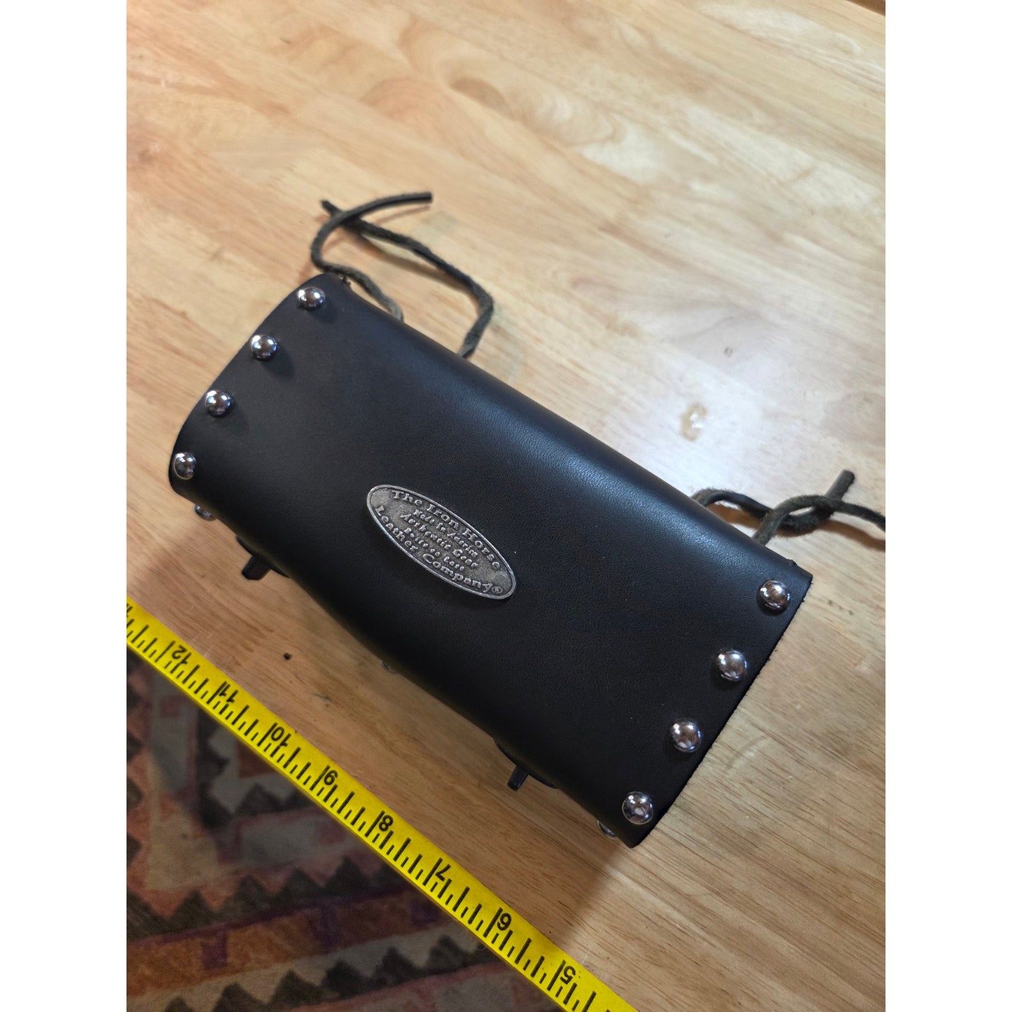 The Iron Horse leather company made in America motorcycle bag black leather