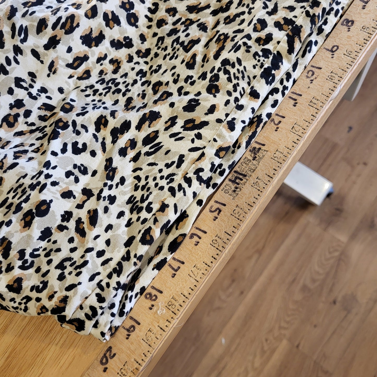 Zac & Rachael Stretch Cropped Leopard Pants Wide Waist Band