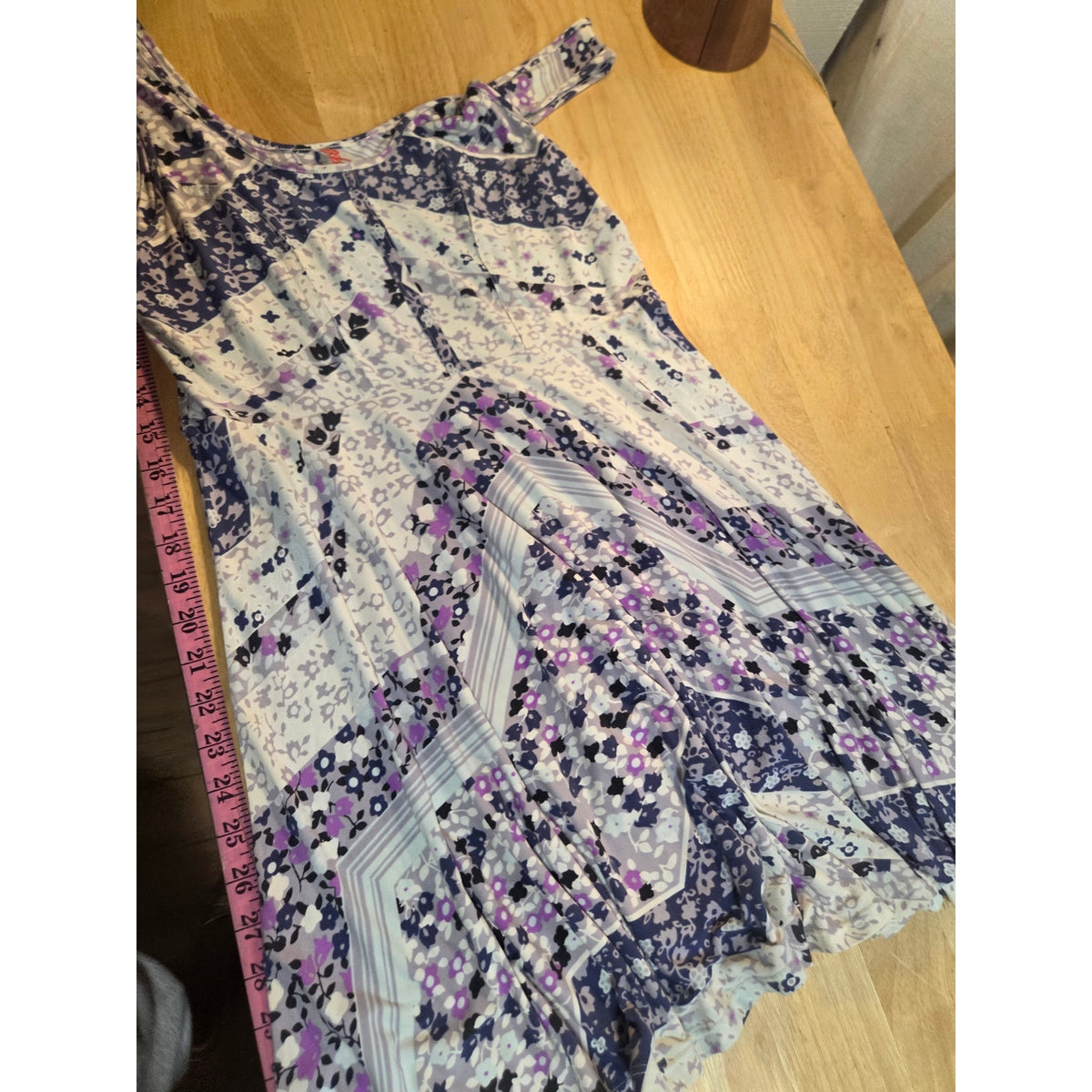 Free People jersey knit tank dress skater style Mini Paisley graphic print med