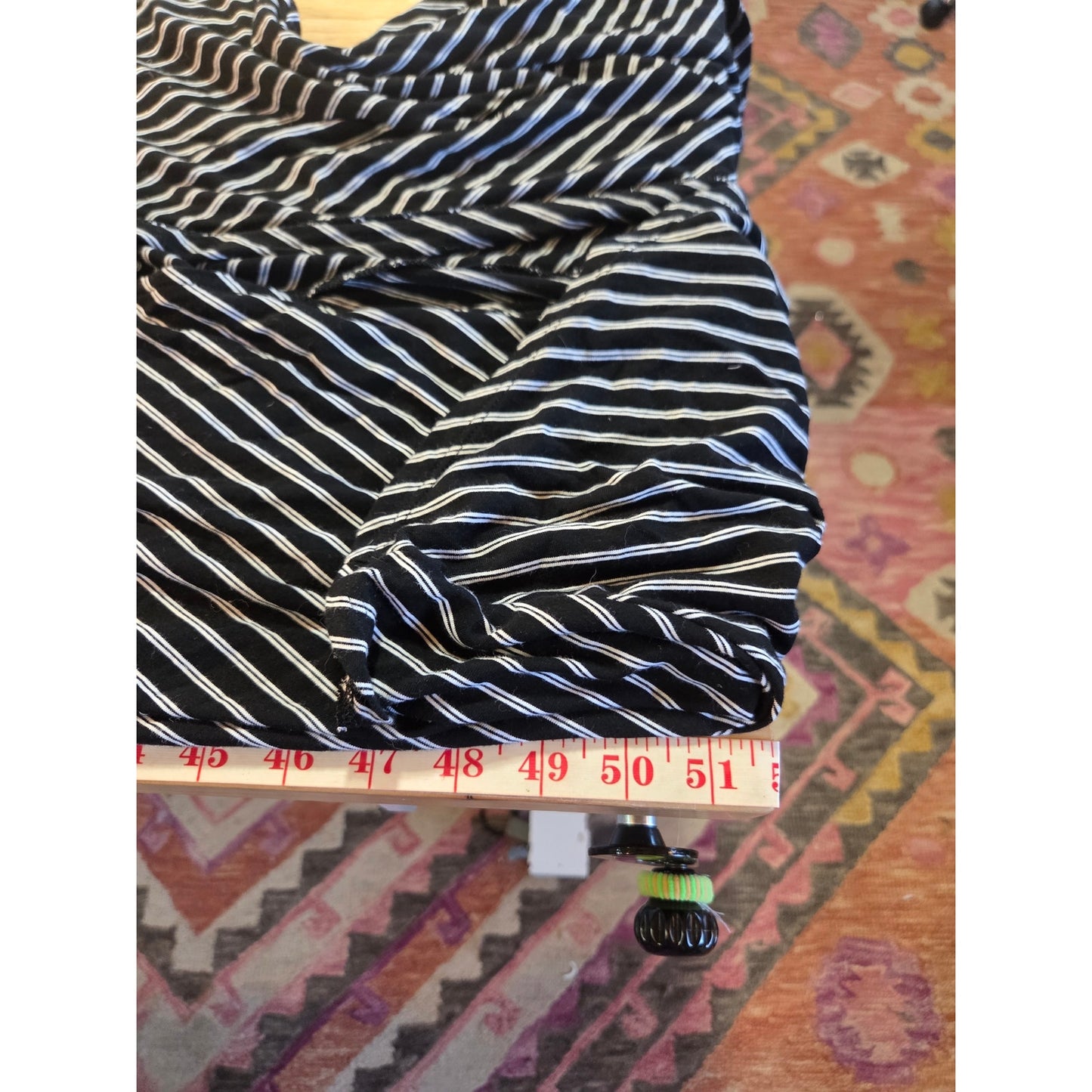 White House Black Market sleeveless jersey knit bias stripe black xxs white maxi