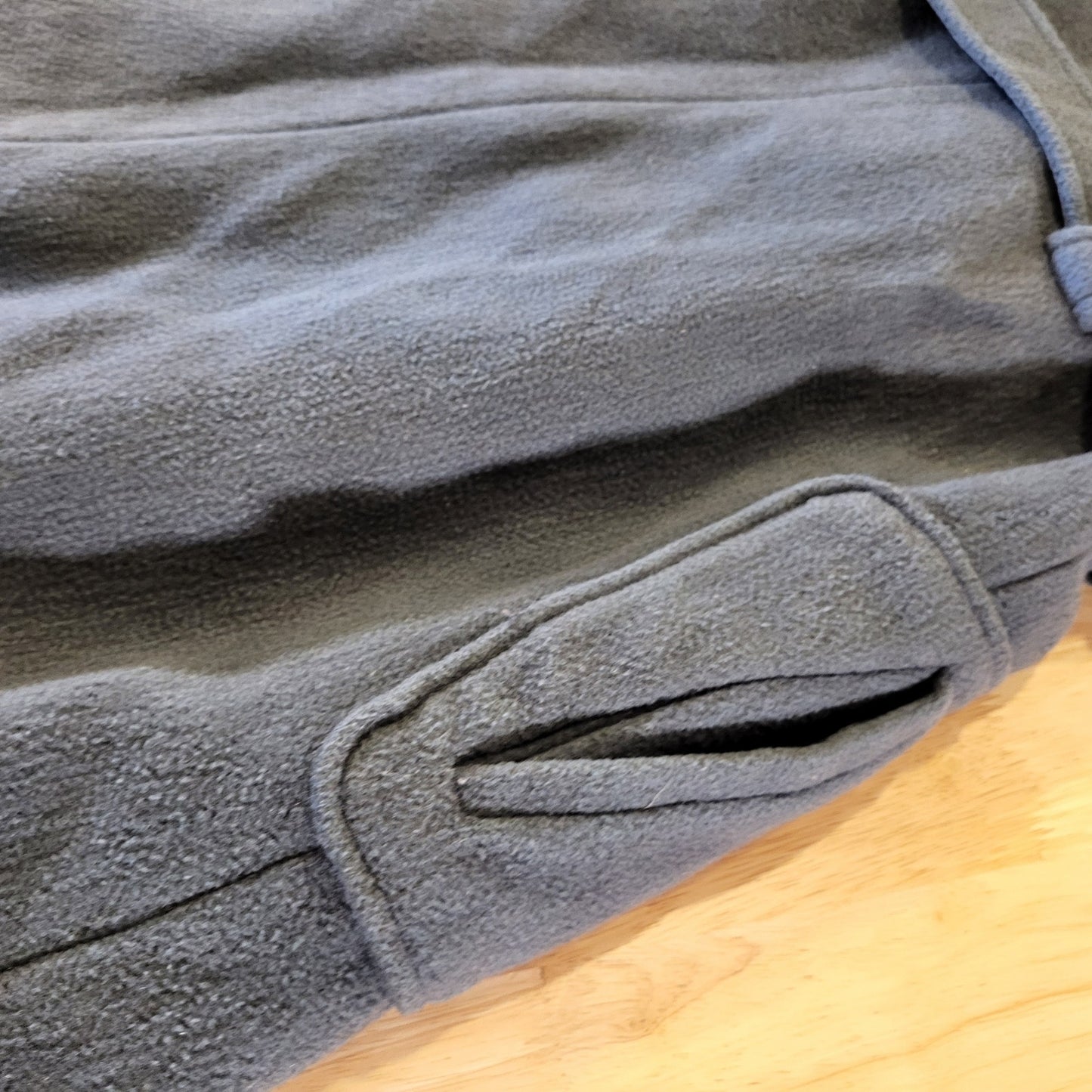 B.B. Dakota Wool Blend Mid Length Fleece Gray Pocket Epaulette (See belt wear)