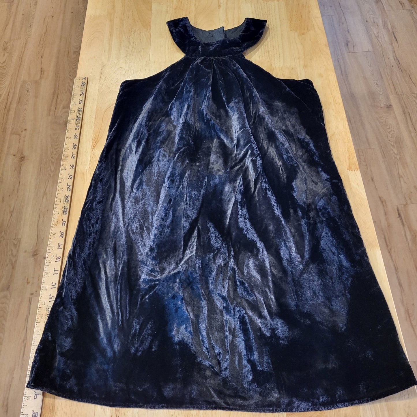 INC International Concepts Rayon Black Velvet Ruffle Racerback Mini Dress 10