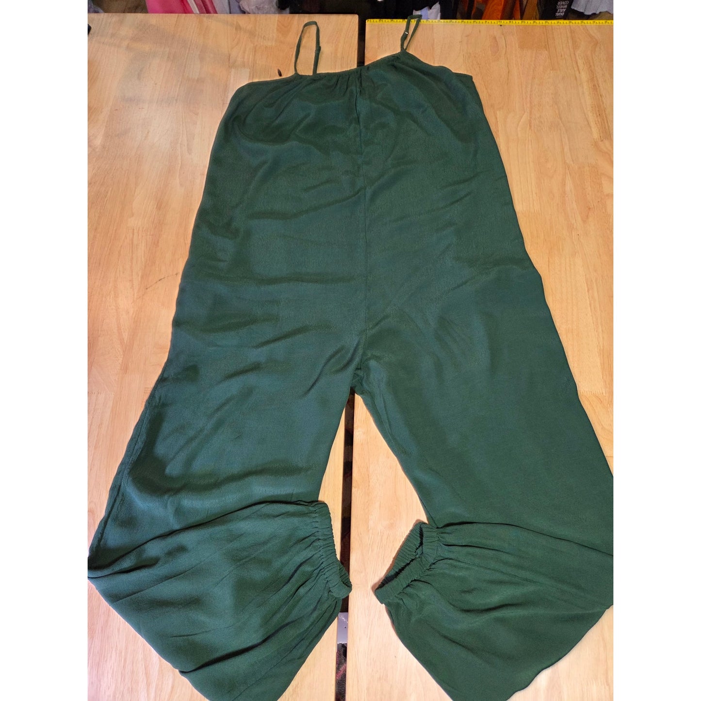 Urban Outfitters Forest Green Adjustable Spaghetti Strap Pants Jumpsuit Large