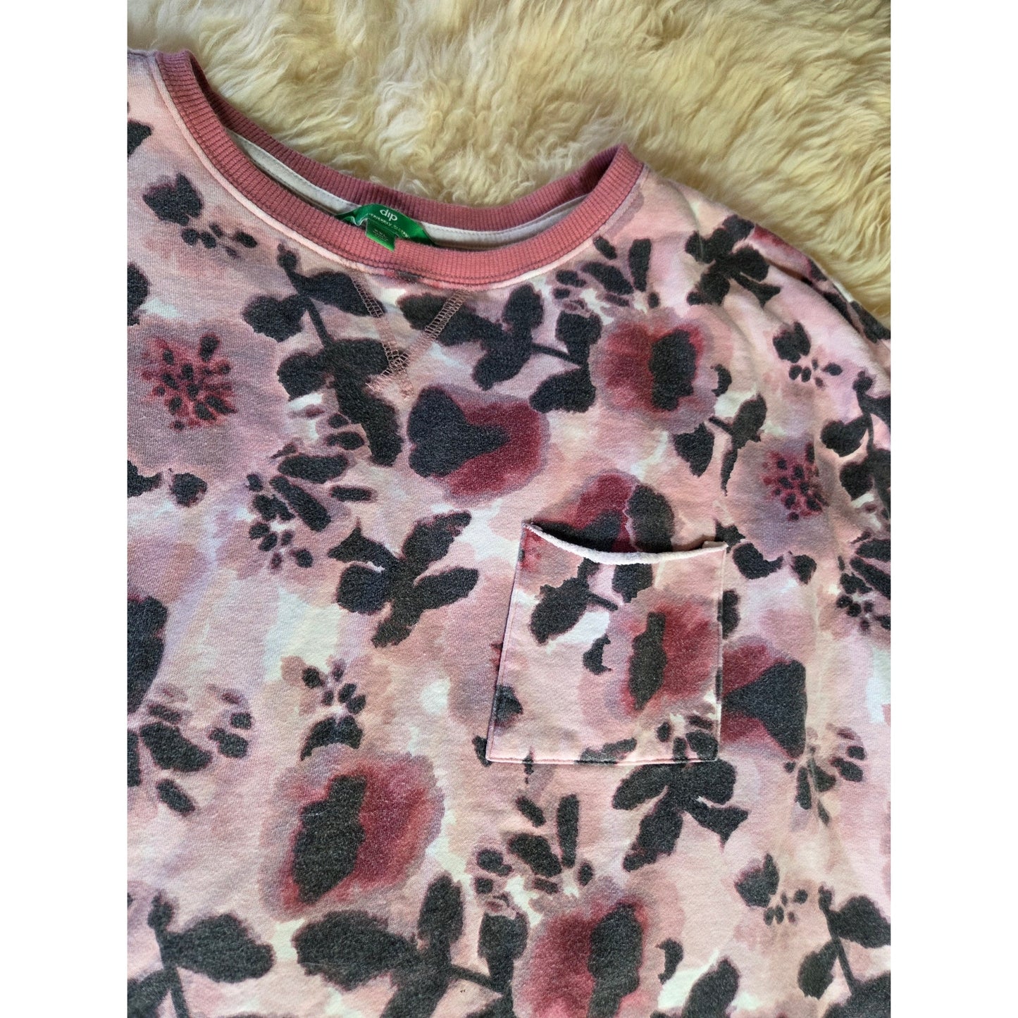 Dip Sustainable Two Piece Sweat short Ling Sleeve Tie Dye Pink Terrycloth XXL