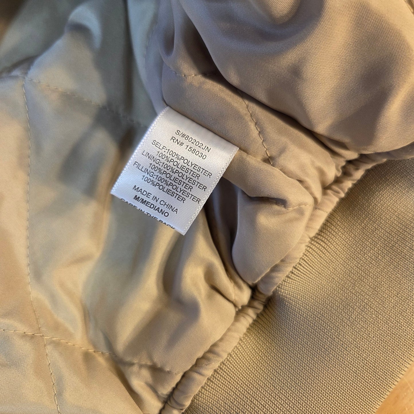 Love tree size medium cropped khaki bomber jacket nylon Y2K silver Hardware