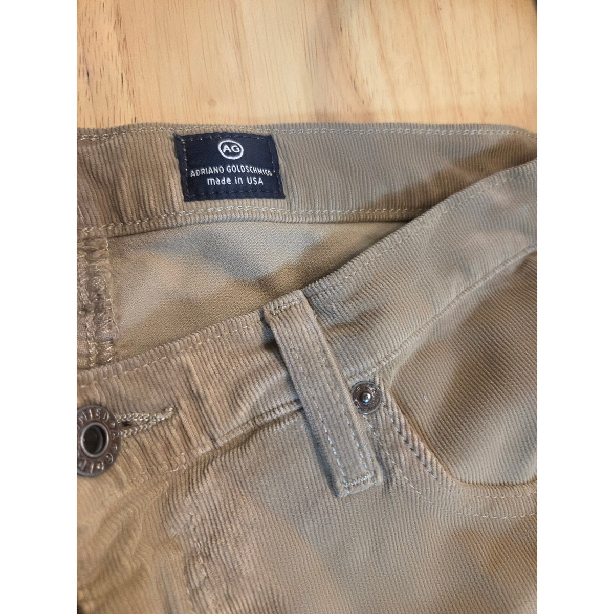 Adriana gold shmead the Stevie straight Brown khaki corduroy pants size 32