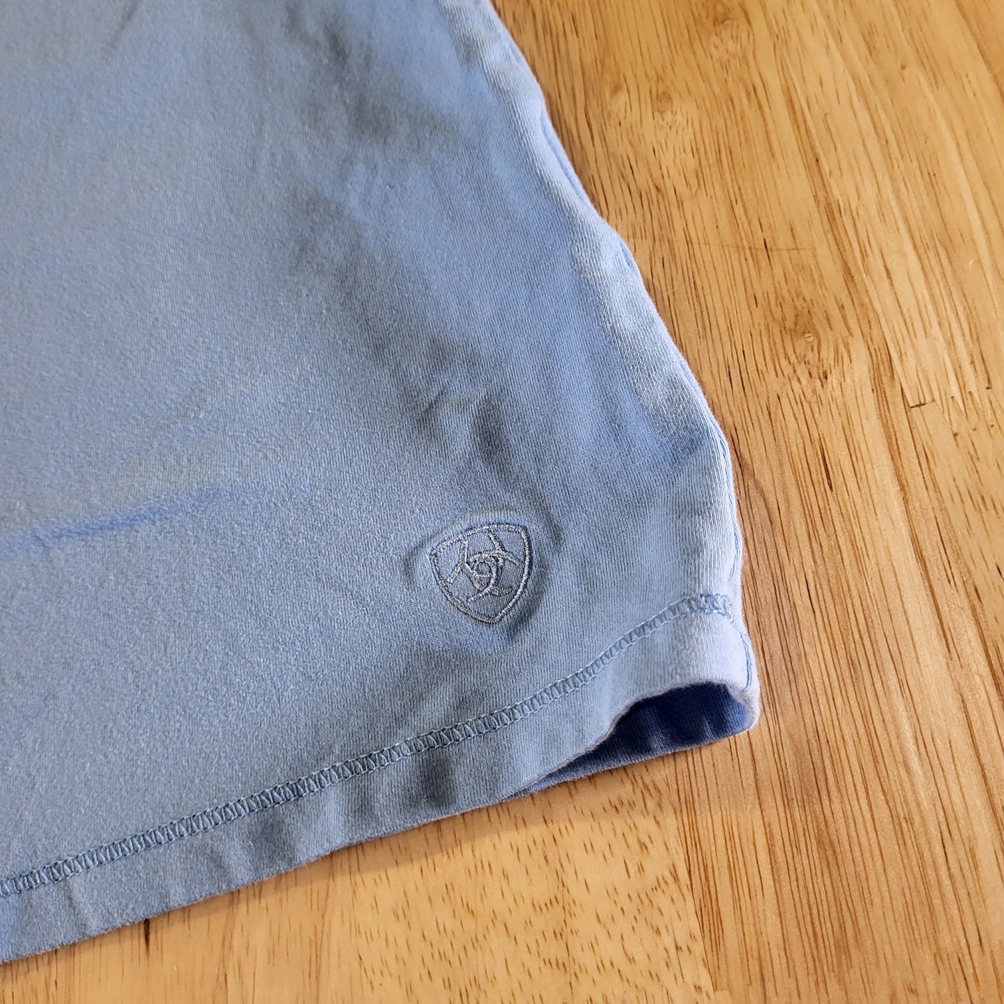 Ariat Blue Jersey Knit Adjustable Strap Tanks 15" Pit to Pit Shelf Bra Small